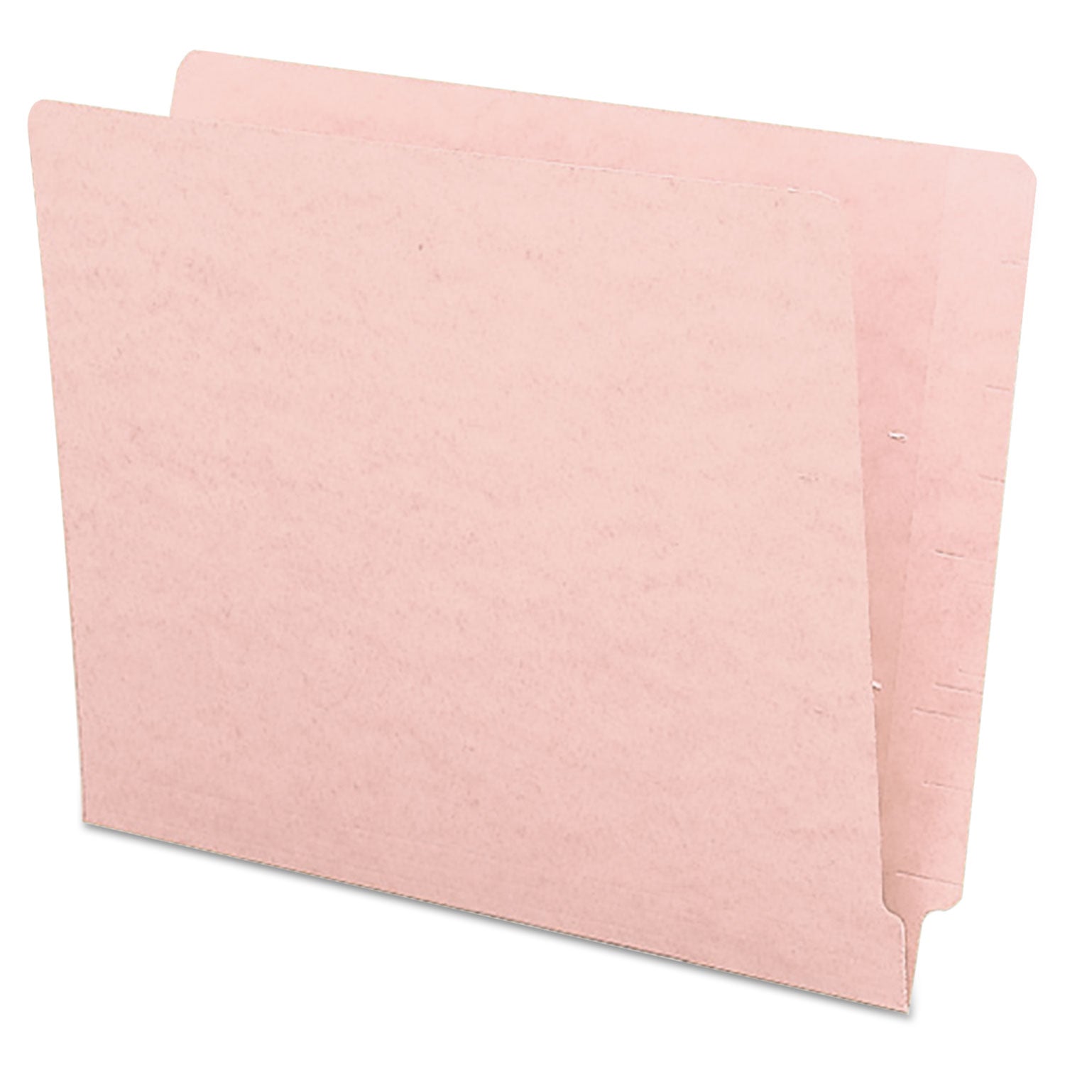 Shelf-Master Reinforced End Tab Colored Folders, Straight Tabs, Letter Size, 0.75" Expansion, Pink, 100/Box -