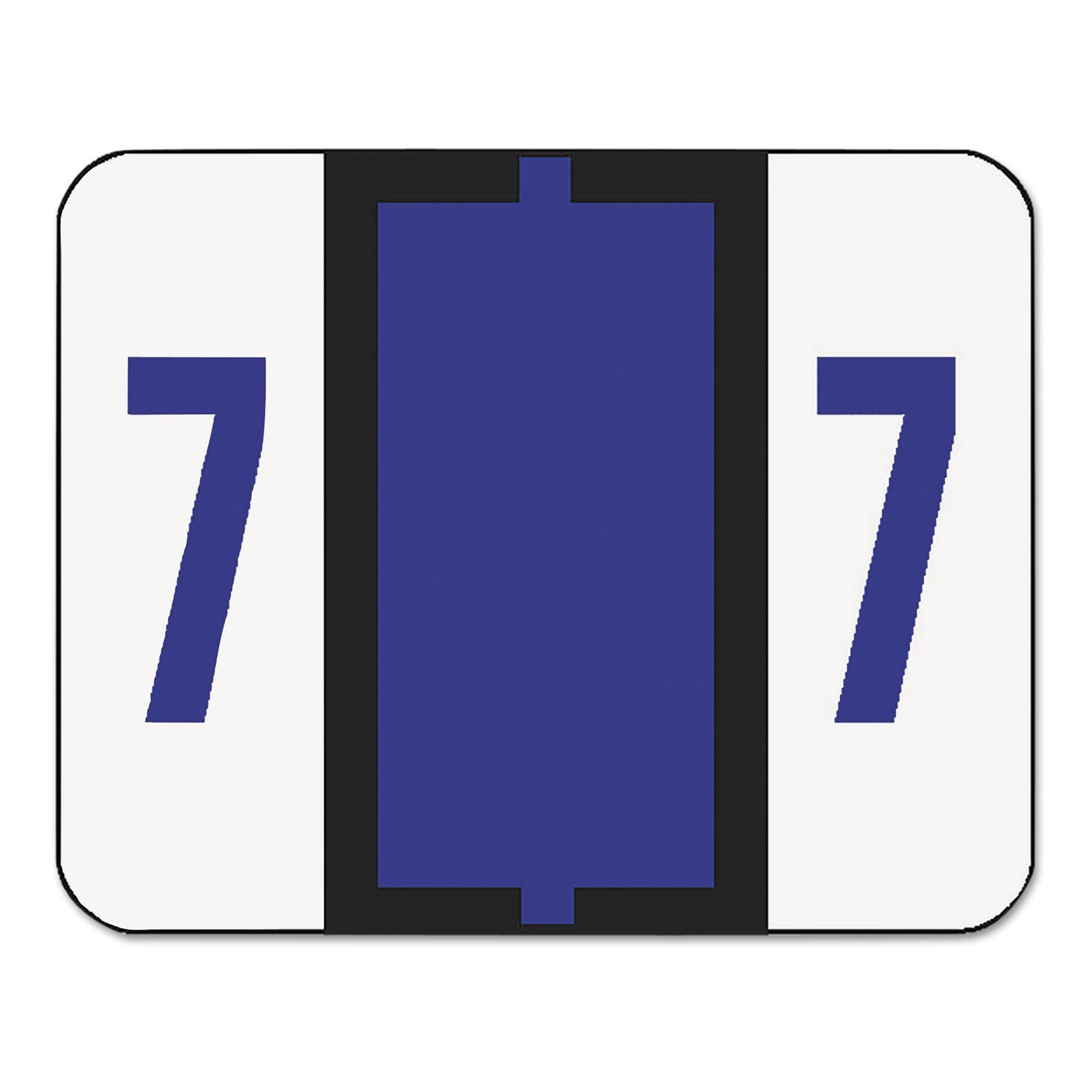 Numerical End Tab File Folder Labels, 7, 1 x 1.25, White, 500/Roll -