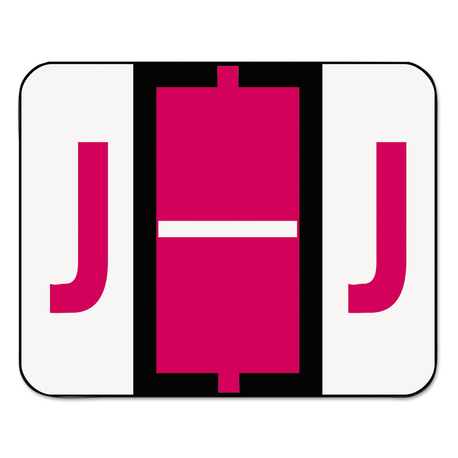 A-Z Color-Coded End Tab Filing Labels, J, 1 x 1.25, White, 500/Roll -
