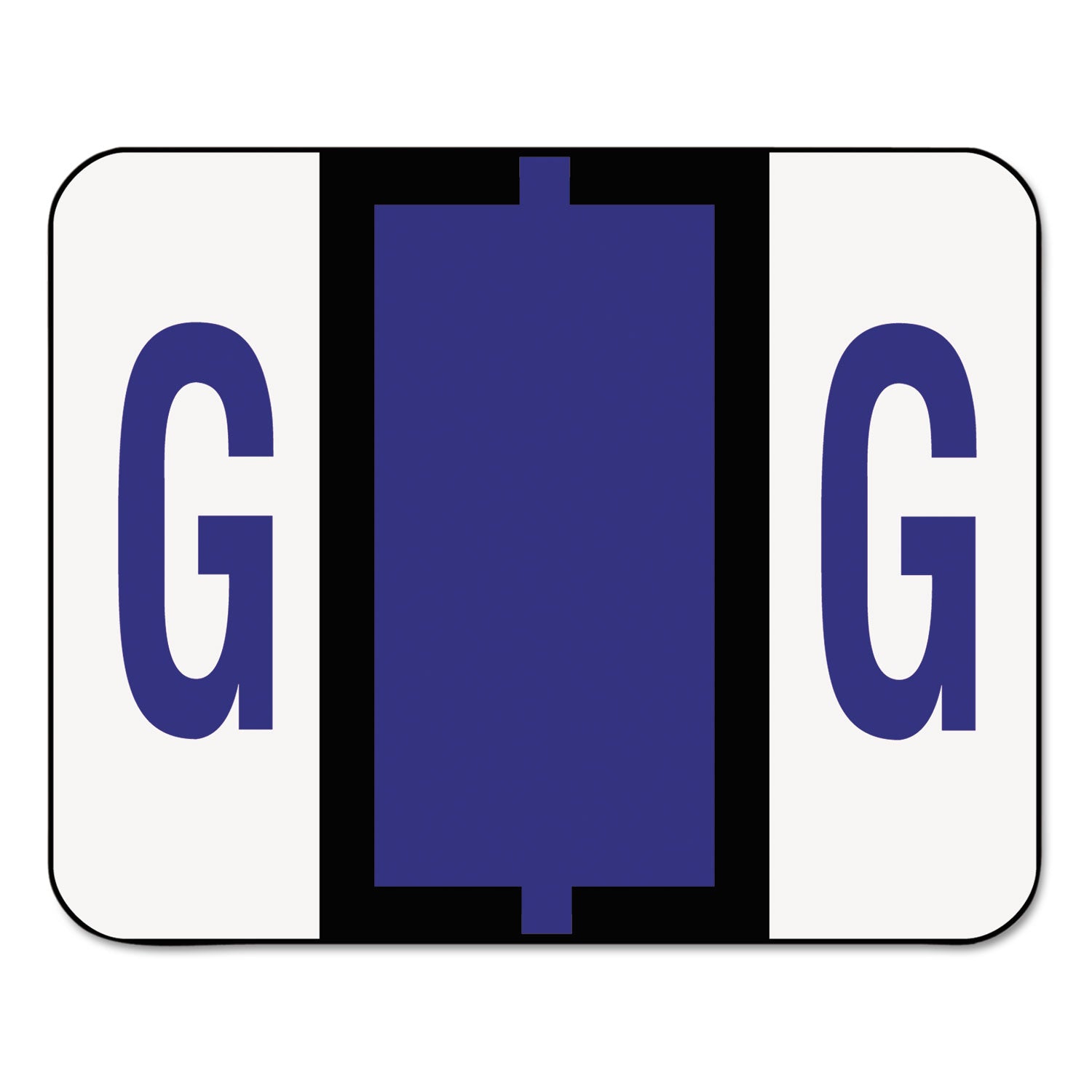 A-Z Color-Coded End Tab Filing Labels, G, 1 x 1.25, White, 500/Roll -
