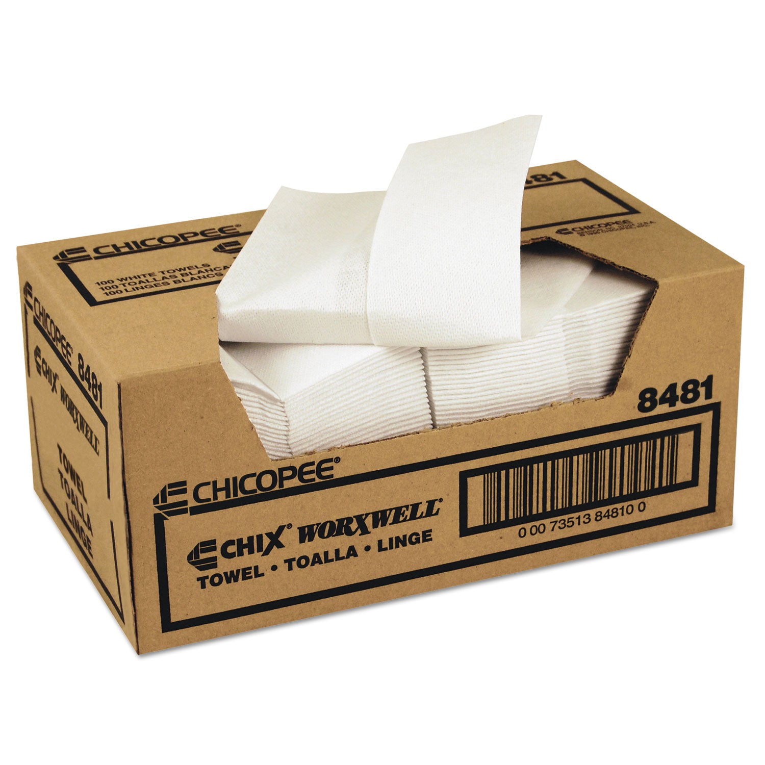 Durawipe Shop Towels, 13 x 15, Z Fold, White, 100/Carton -