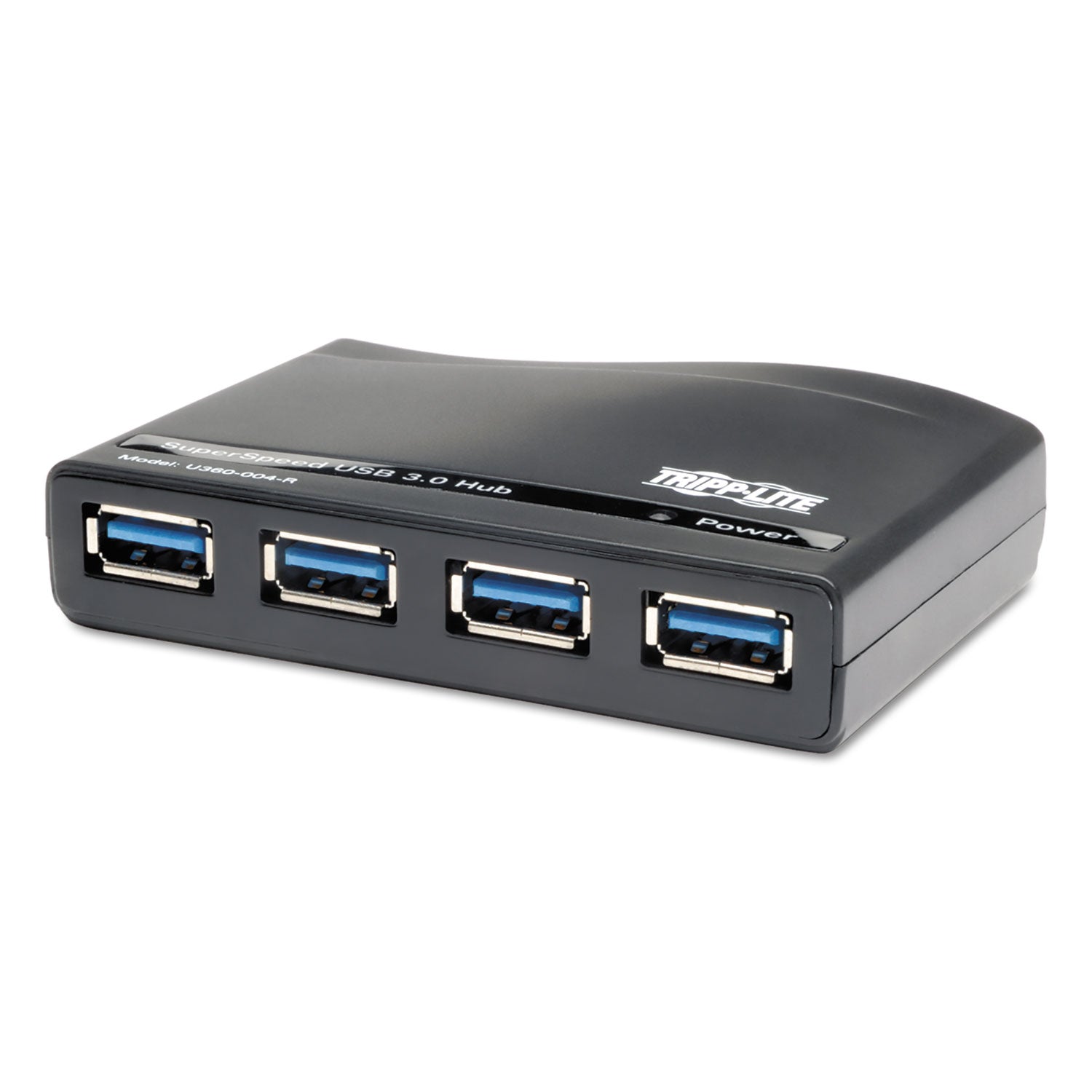 USB 3.0 SuperSpeed Hub, 4 Ports, Black -