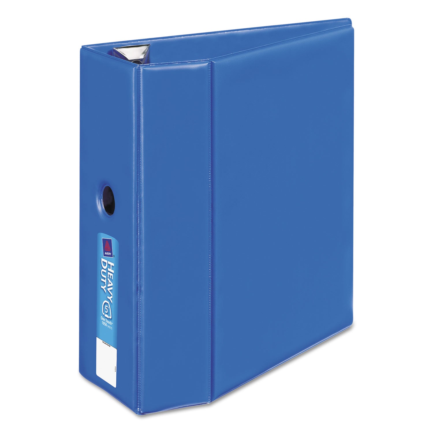 Heavy-Duty Non-View Binder with DuraHinge, Locking One Touch EZD Rings and Thumb Notch, 3 Rings, 5" Capacity, 11 x 8.5, Blue -