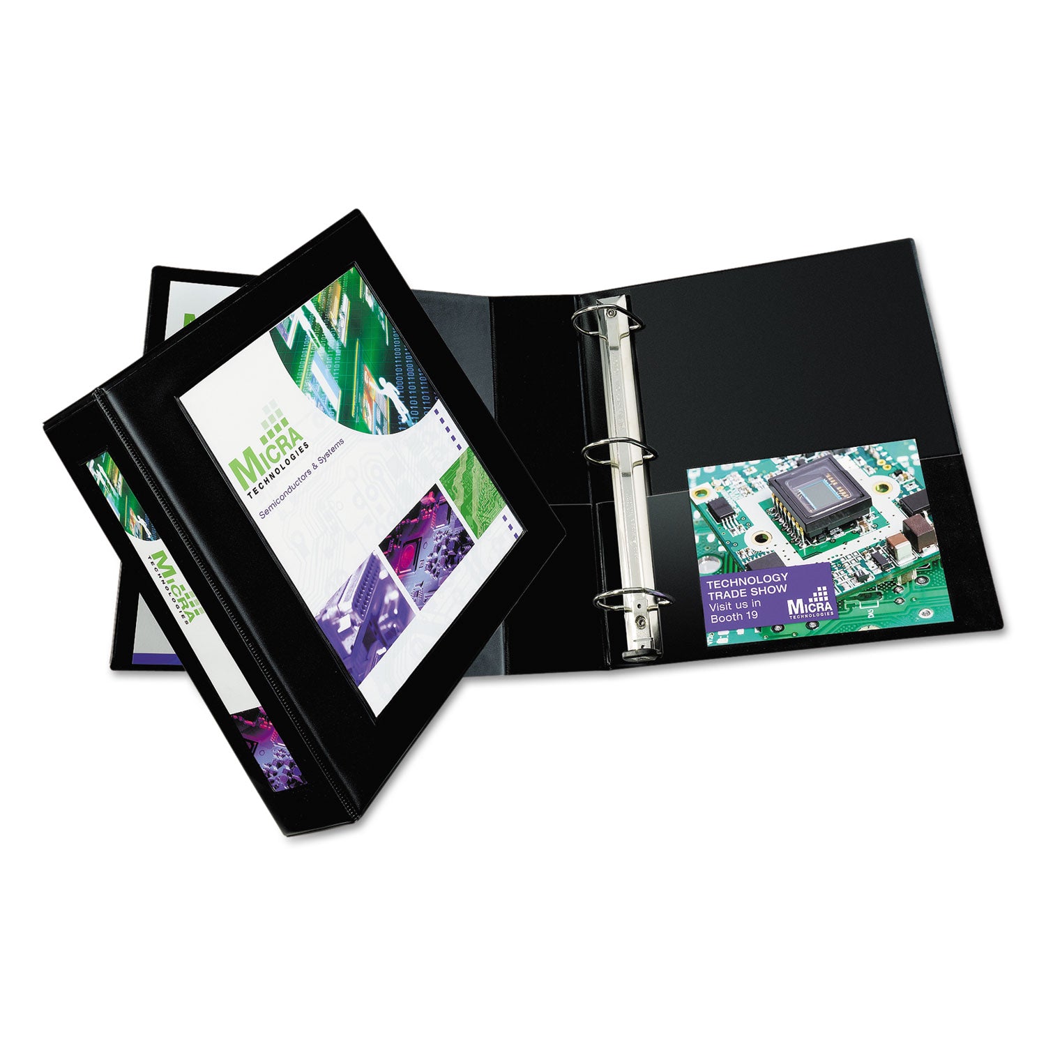 Framed View Heavy-Duty Binders, 3 Rings, 2" Capacity, 11 x 8.5, Black -