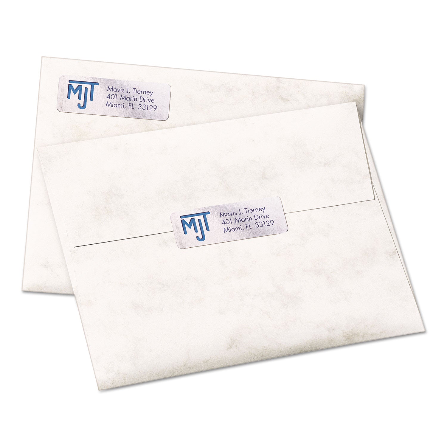 Foil Mailing Labels, Inkjet Printers, 0.75 x 2.25, Silver, 30/Sheet, 10 Sheets/Pack -