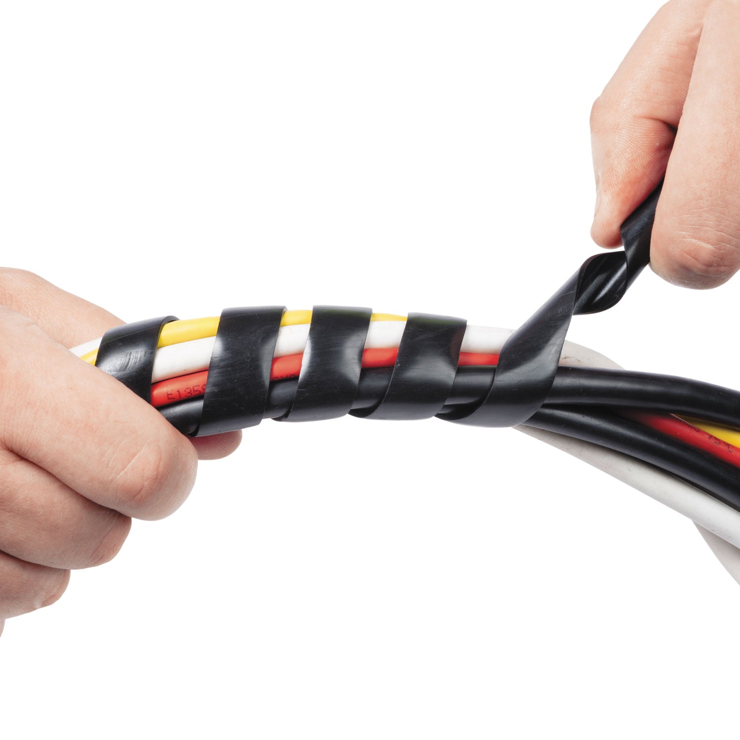 Cable Tidy Wrap, 0.25" to 2" Diameter x 98" Long, Black -