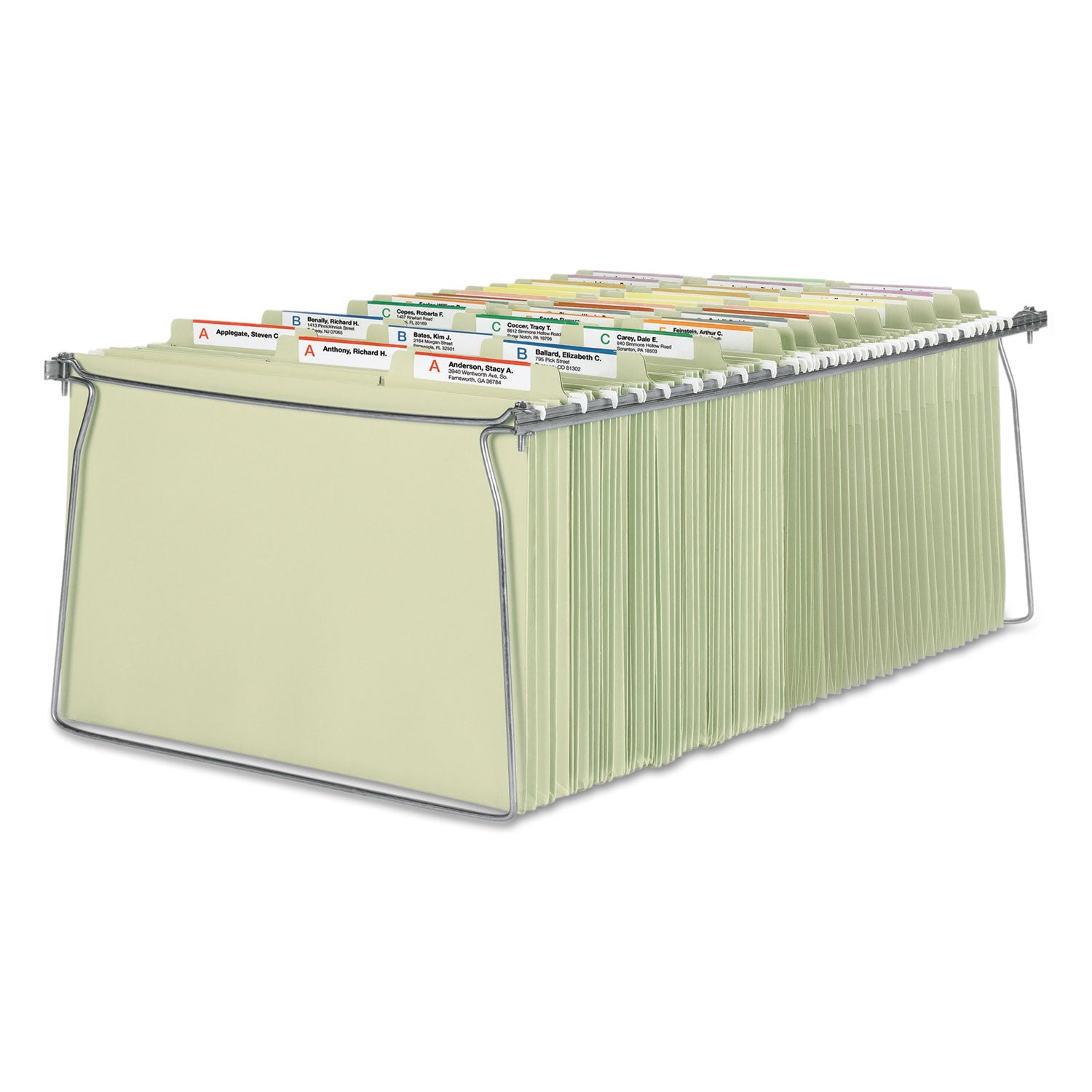 Steel Hanging Folder Drawer Frame, Legal Size, 23" to 27" Long, Gray, 2/Pack -
