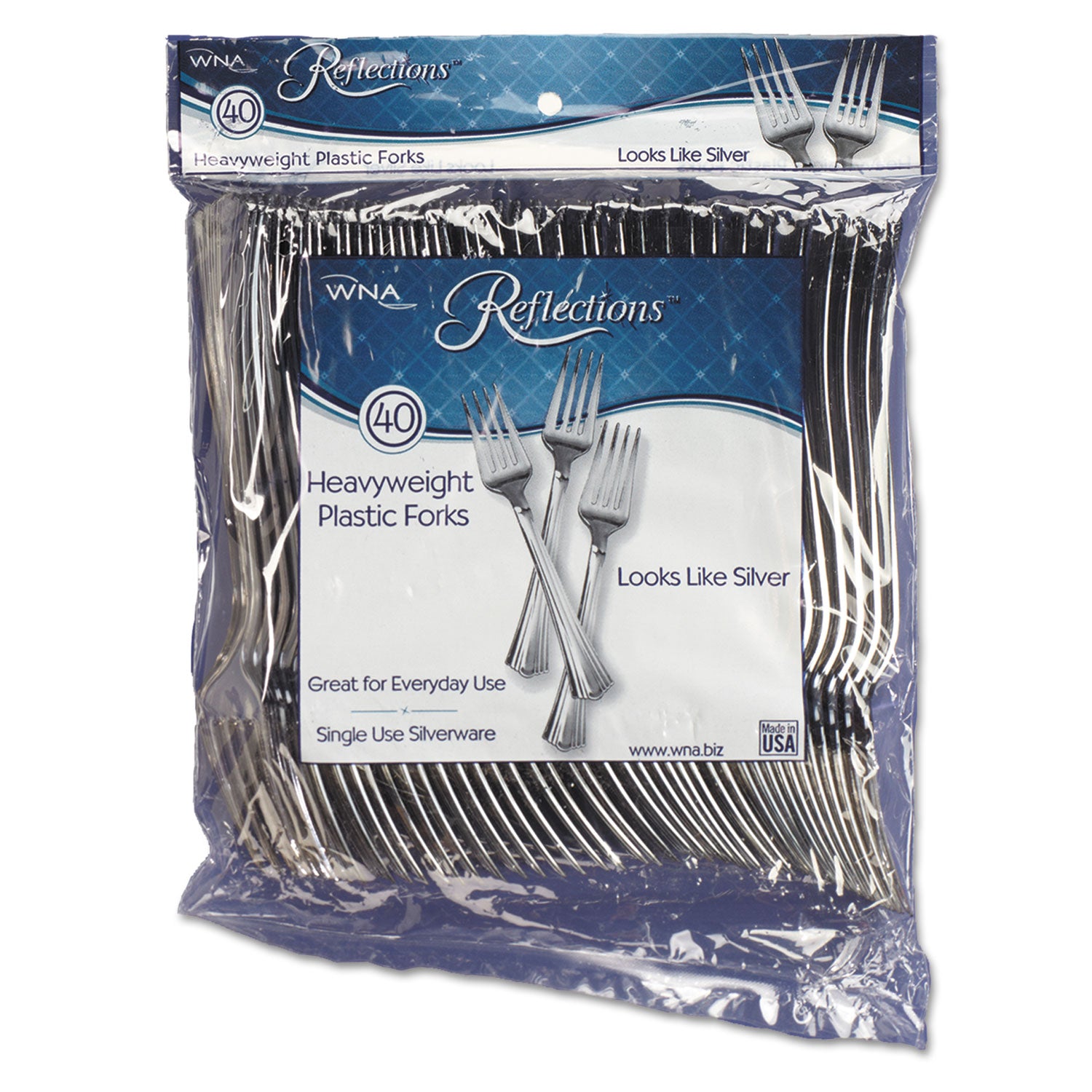 reflections-heavyweight-plastic-utensils-fork-silver-7-40-pack-8-packs-carton_wnaref320fk - 1