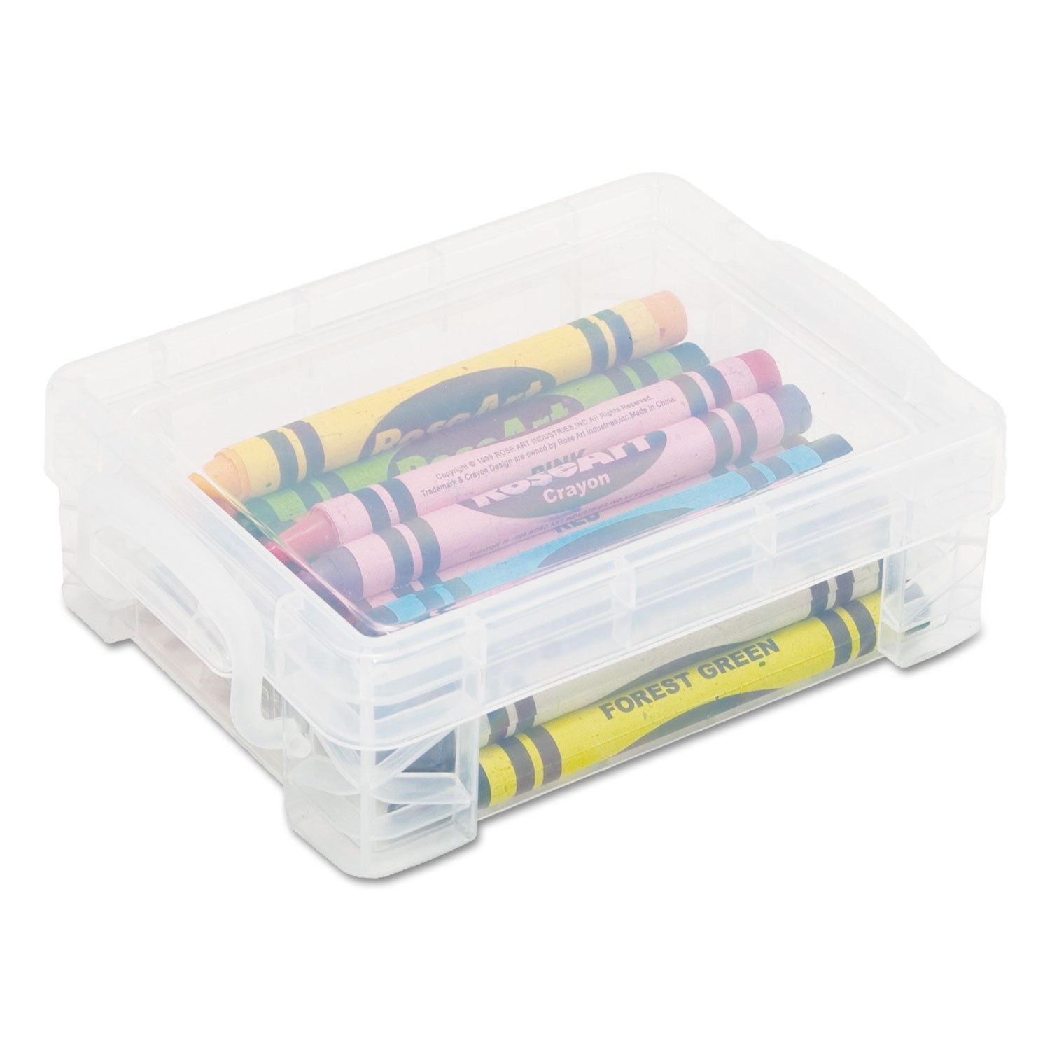 Super Stacker Crayon Box, Plastic, 4.75 x 3.5 x 1.6, Clear -
