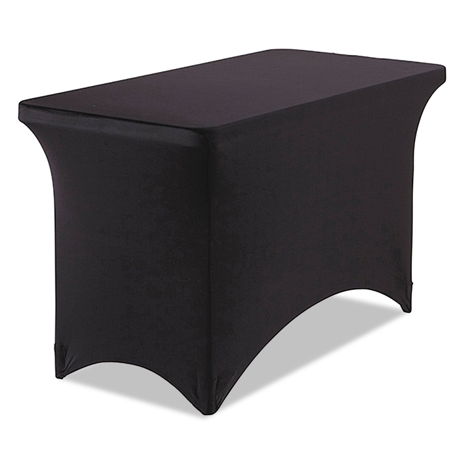 iGear Fabric Table Cover, Polyester/Spandex, 24" x 48", Black -