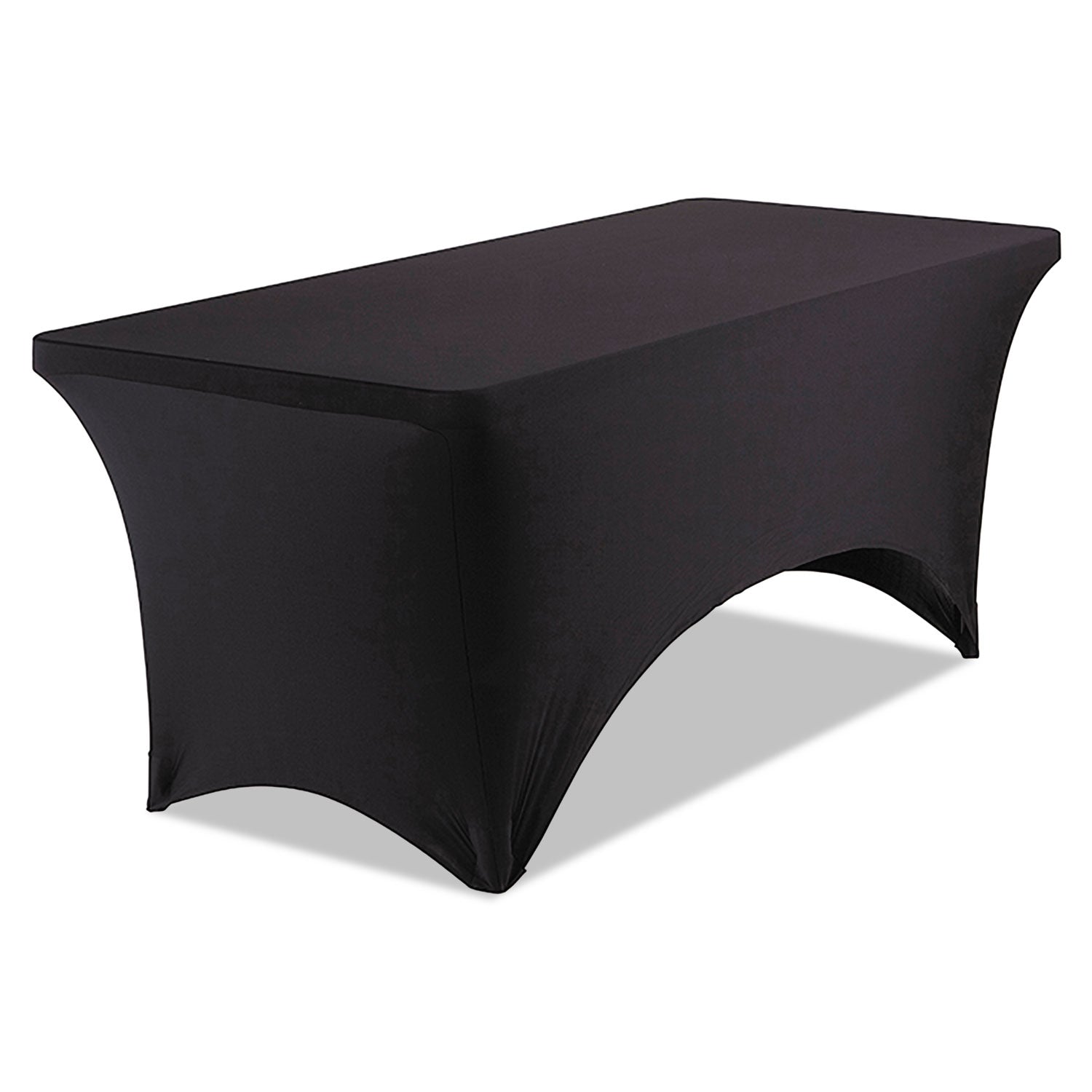 iGear Fabric Table Cover, Polyester/Spandex, 30" x 72", Black -
