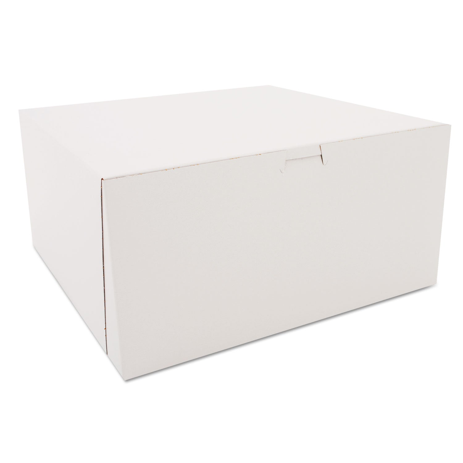 White One-Piece Non-Window Bakery Boxes, 12 x 12 x 6, White, Paper, 50/Carton -