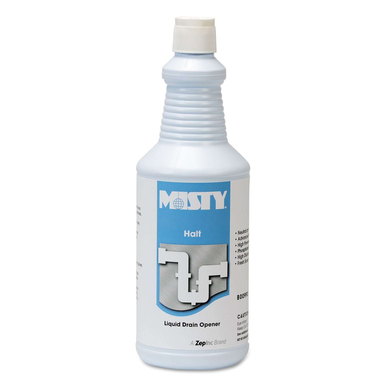 Halt Liquid Drain Opener, 32 oz Bottle, 12/Carton - 2