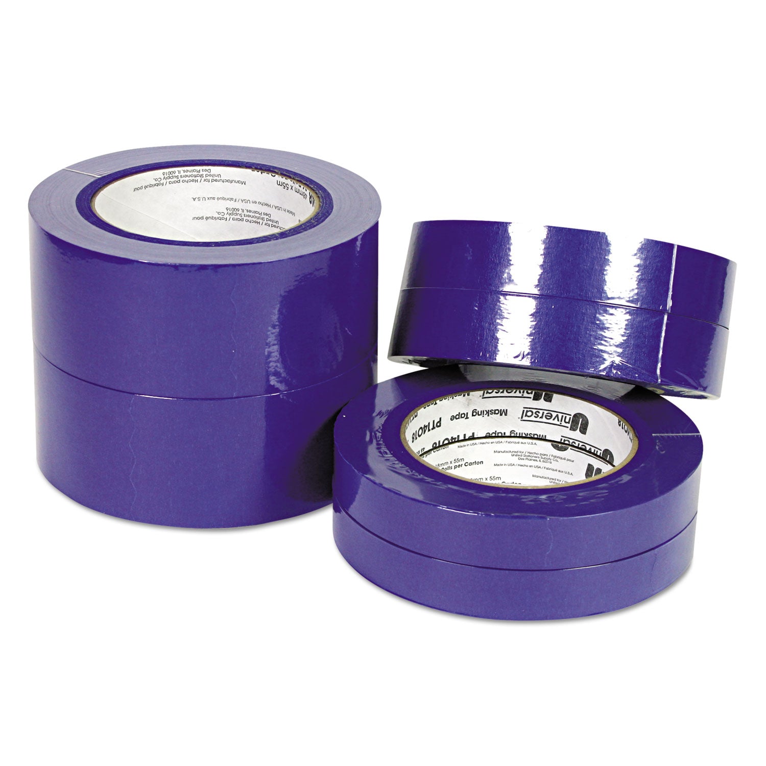 Premium Blue Masking Tape with UV Resistance, 3" Core, 24 mm x 54.8 m, Blue, 2/Pack -