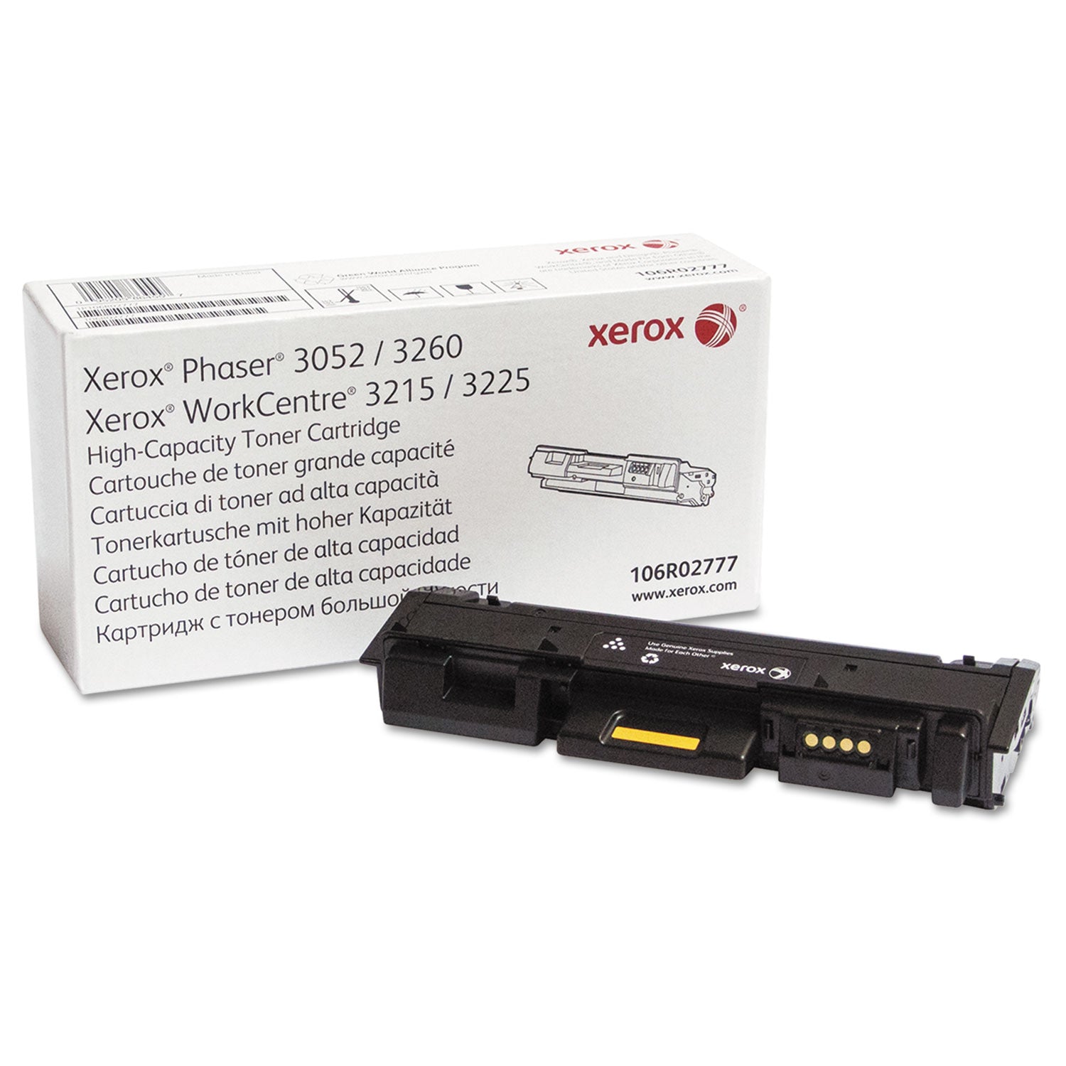 106R02777 High-Yield Toner, 3,000 Page-Yield, Black -