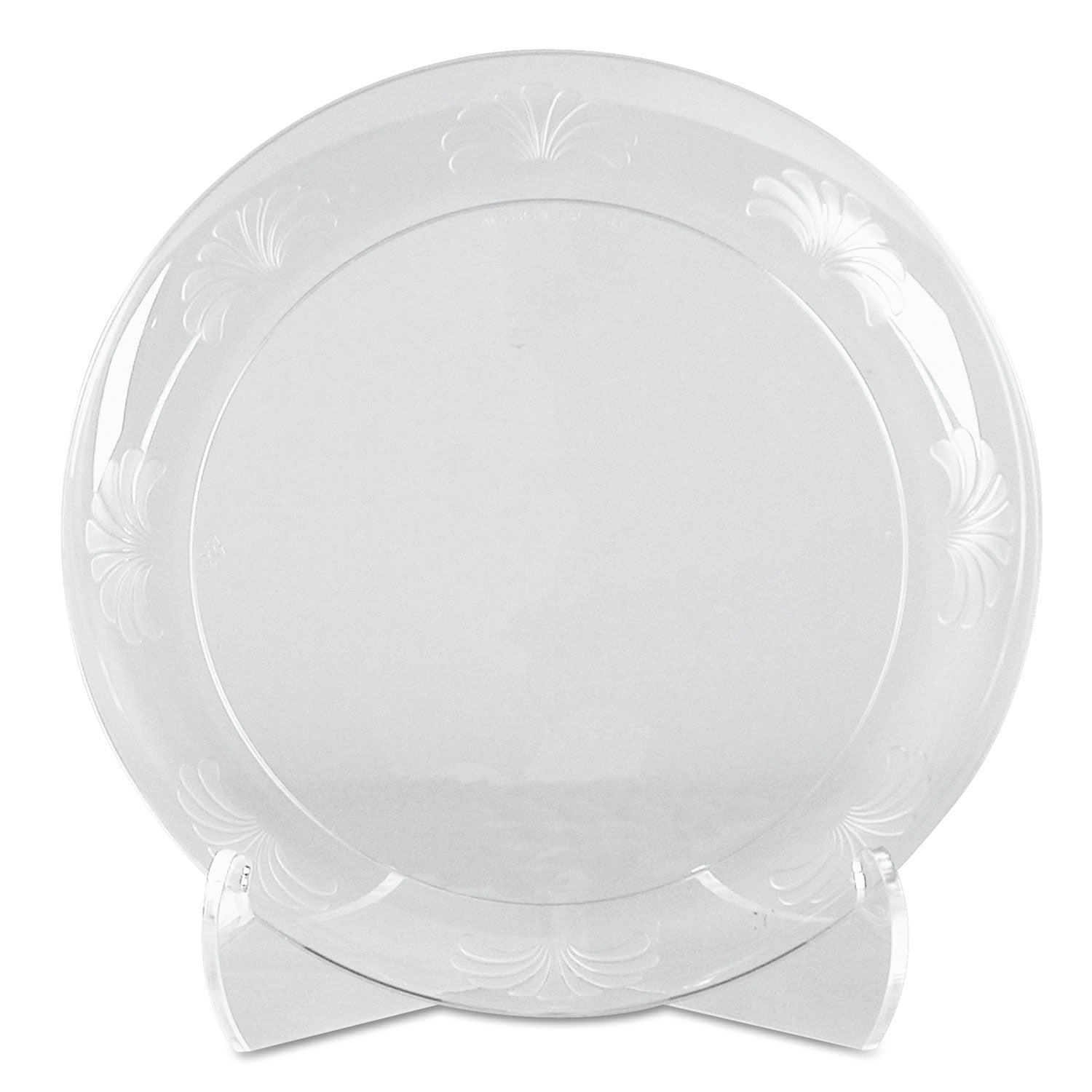 Designerware Plates, Plastic, 6" dia, Clear, 18/Pack, 10 Packs/Carton -
