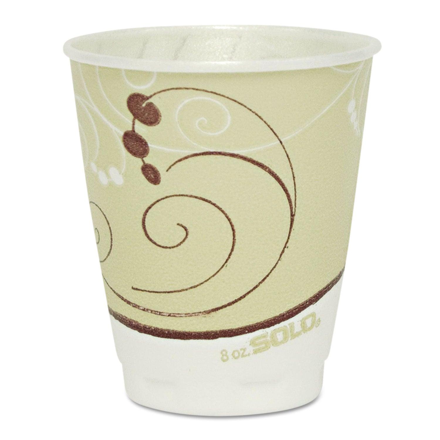 Trophy Plus Dual Temperature Insulated Cups in Symphony Design, 8 oz, Beige, 1,000/Carton -