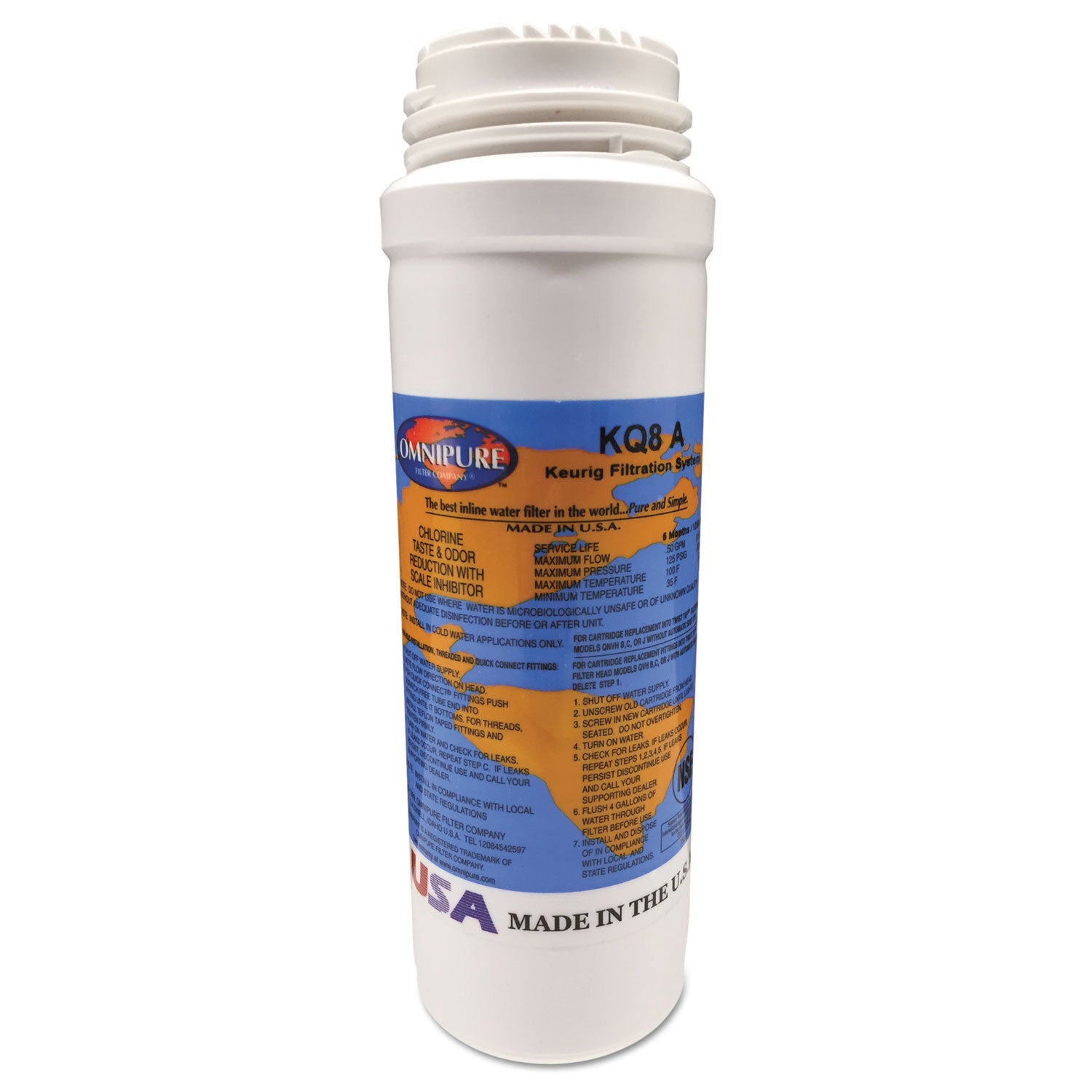 Omnipure Filter Cartridge KQ8 for K150P, B3000SE, and Bolt -