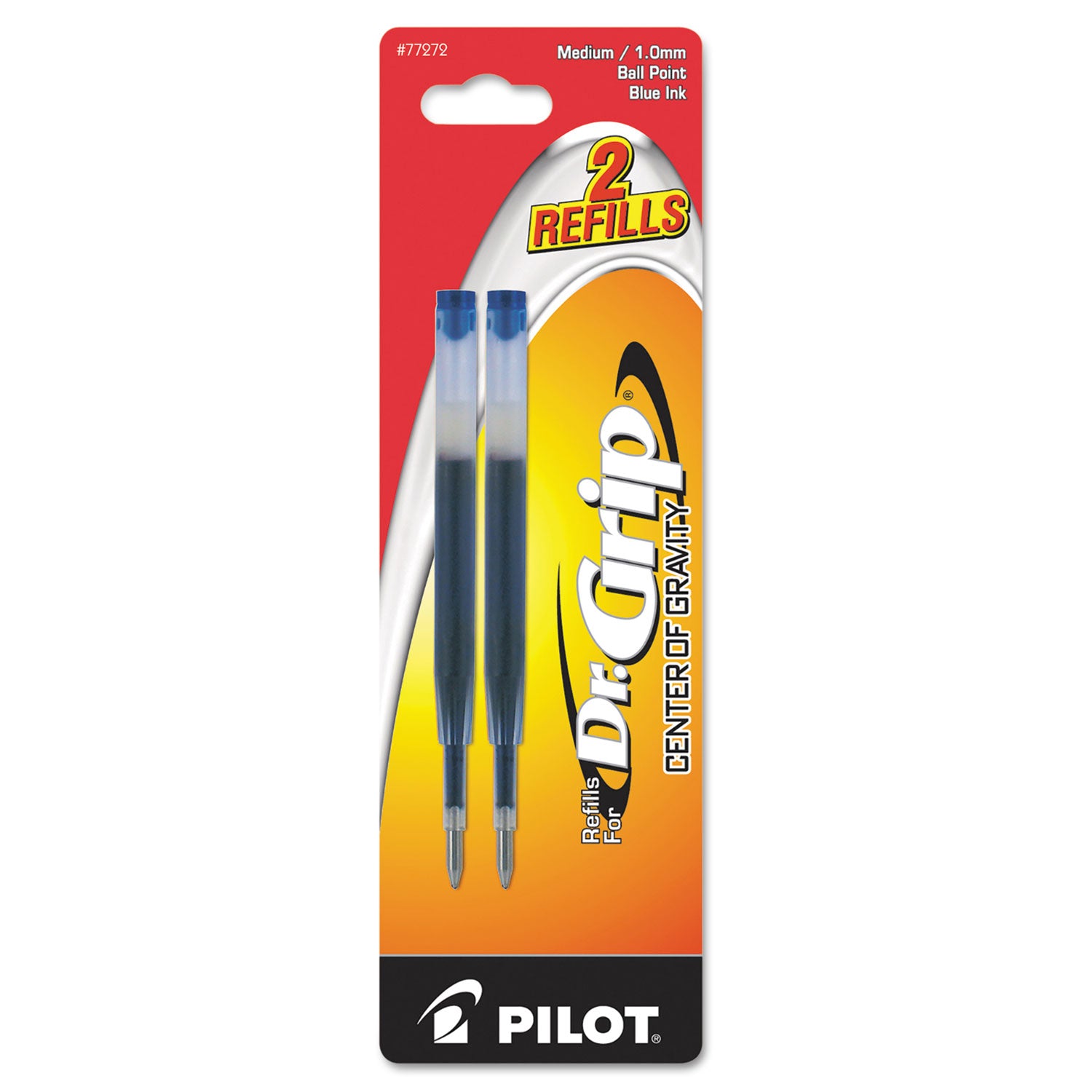 Refill for Pilot Dr. Grip Center of Gravity Ballpoint Pens, Medium Conical Tip, Blue Ink -