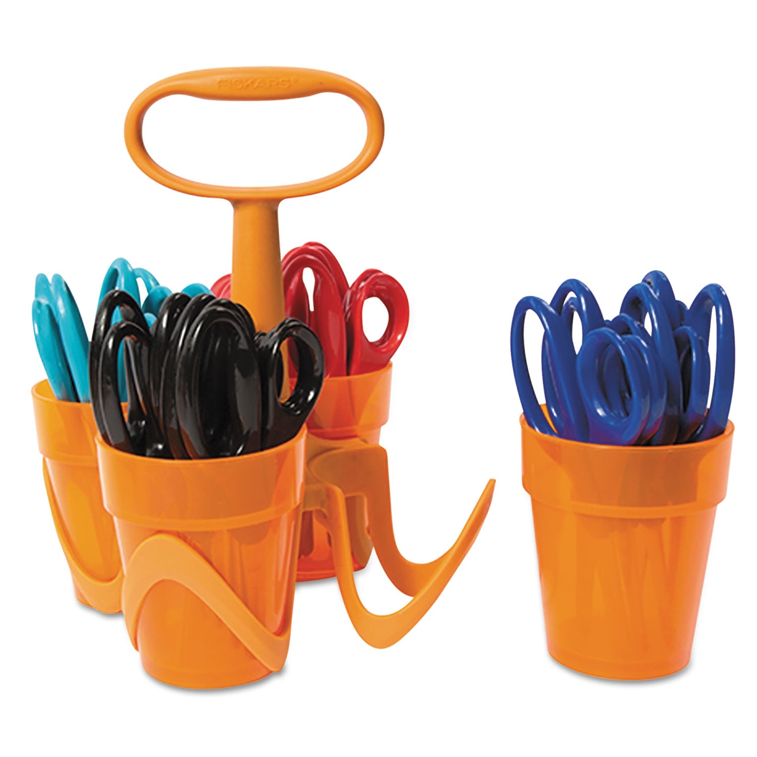 Classpack Caddy, Rounded Tip, 5" Long, 1.6" Cut Length, Assorted Straight Handles, 24/Set -