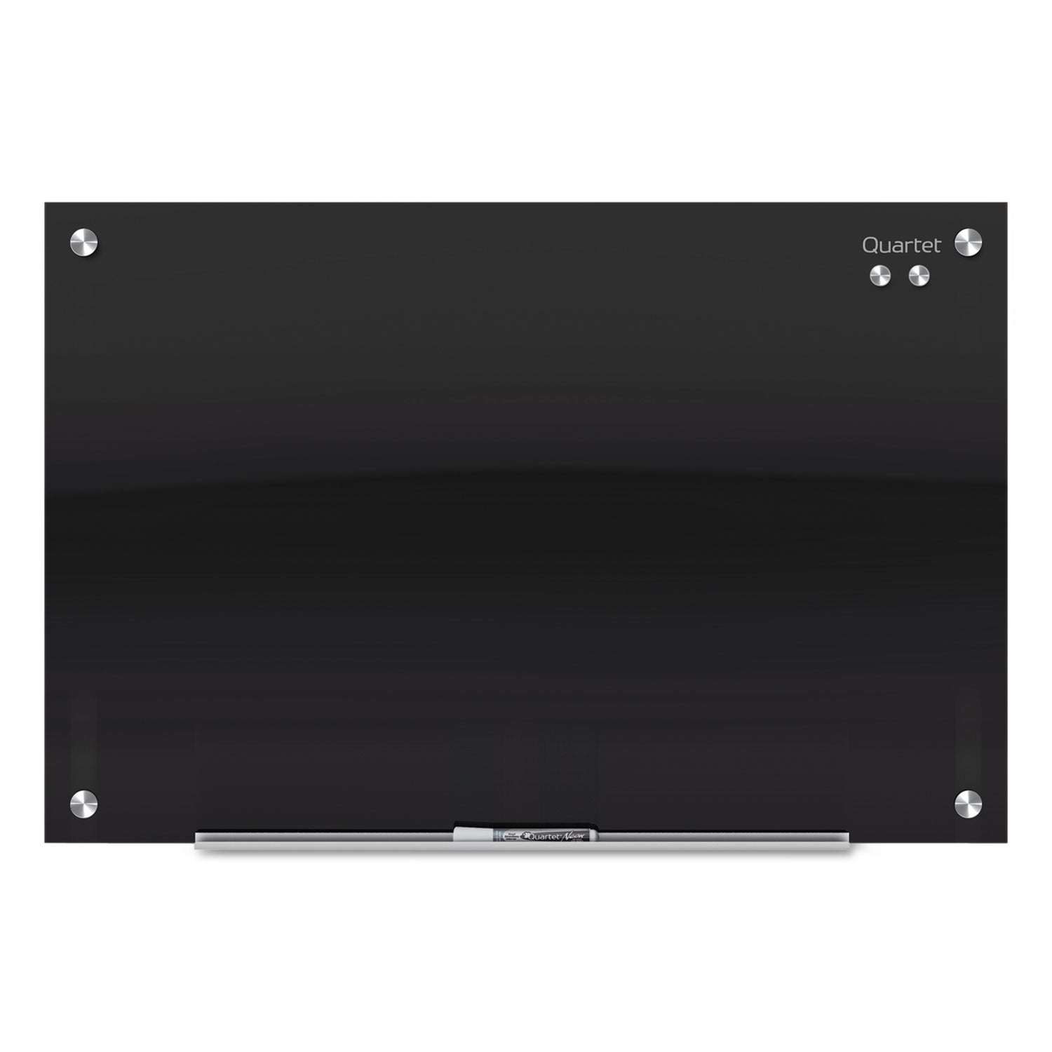 Infinity Glass Marker Board, 72 x 48, Black Surface -