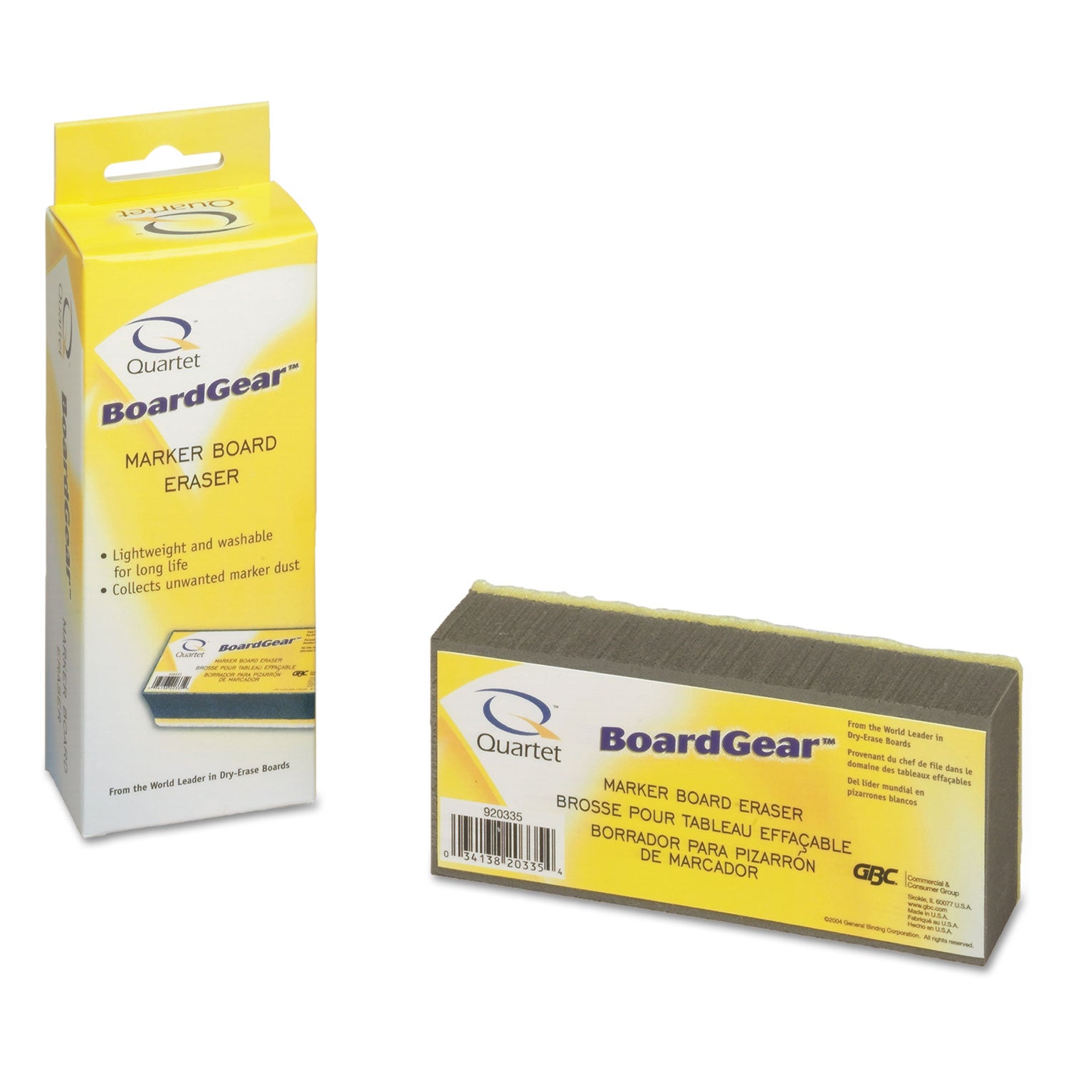 BoardGear Marker Board Eraser, 5" x 2.75" x 1.38 -