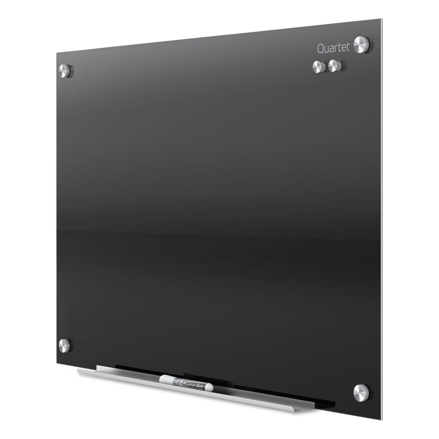 Infinity Glass Marker Board, 72 x 48, Black Surface -