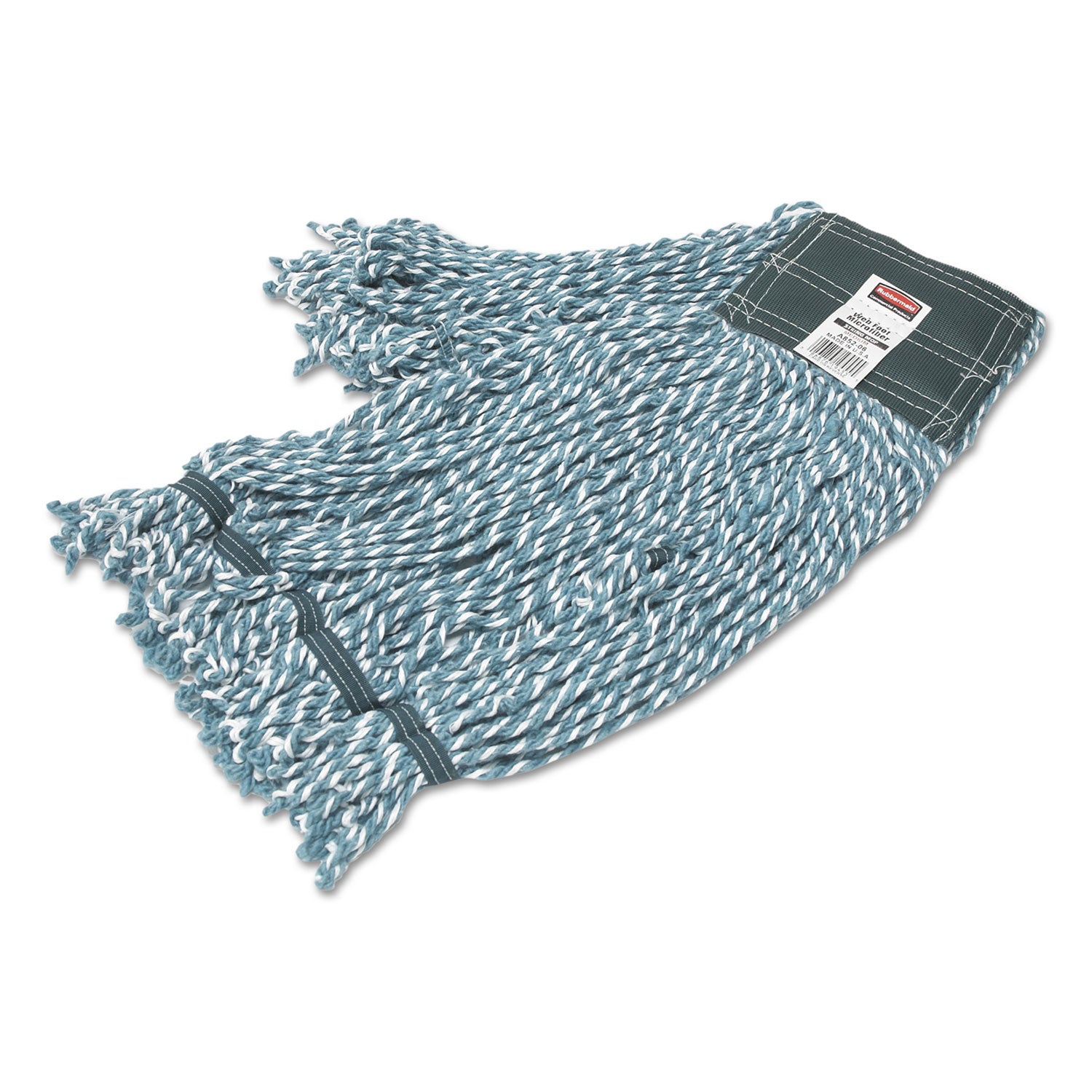 Web Foot String Mop Heads, Microfiber, Green, Medium, 5-in. Green Headband, 6/CT -