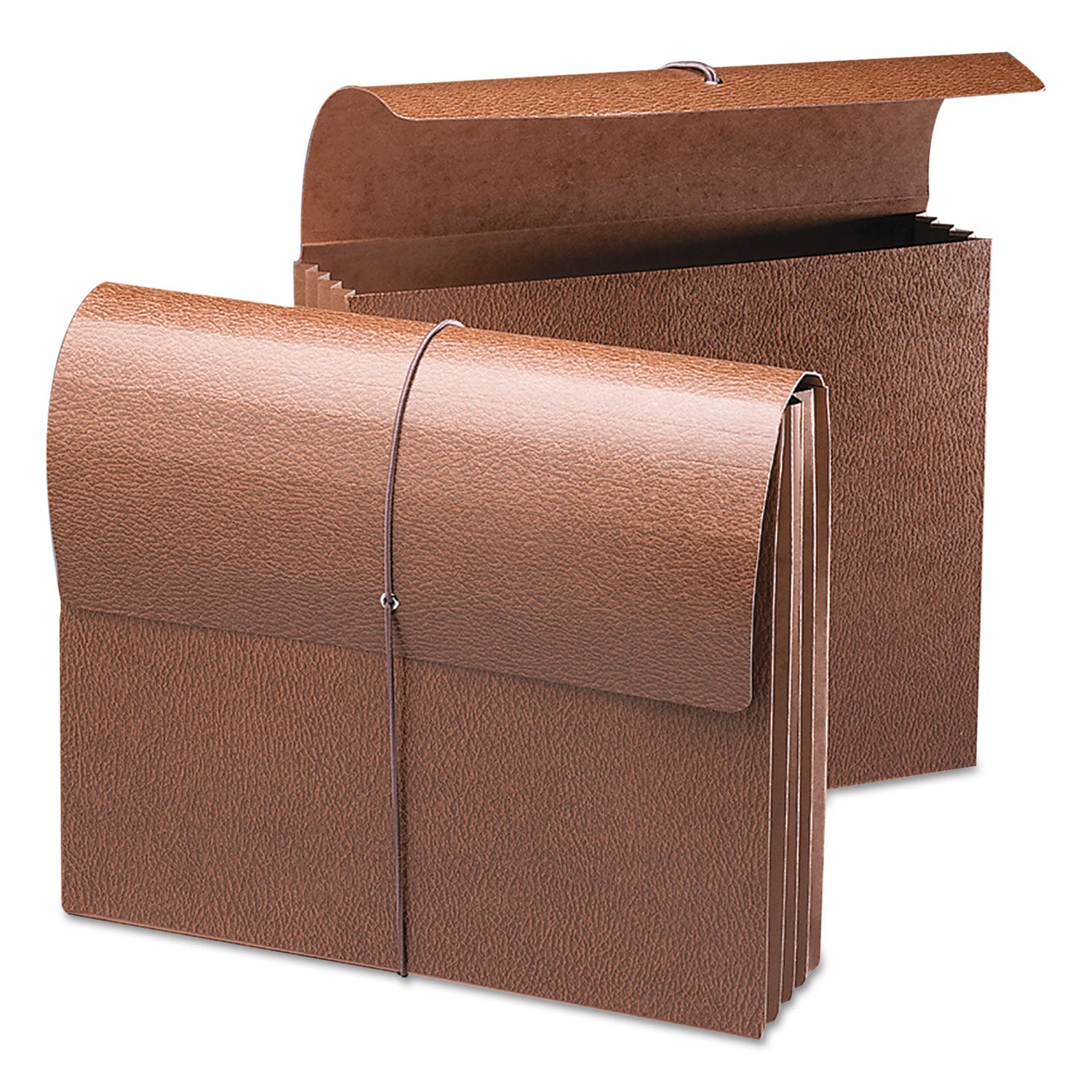 Classic Expanding Wallets, 3.5" Expansion, 1 Section, Elastic Cord Closure, Letter Size, Redrope -
