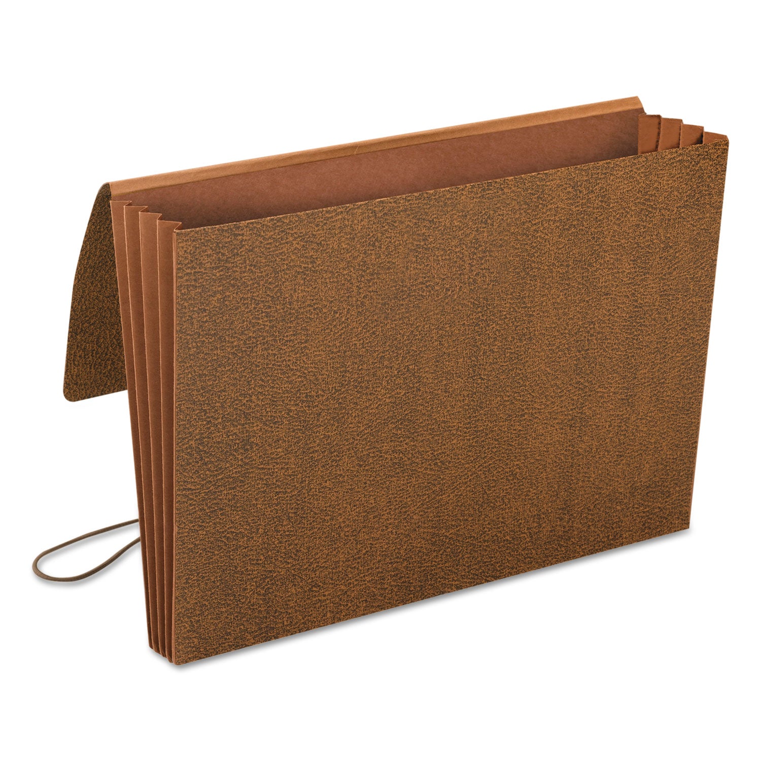 Classic Expanding Wallets, 3.5" Expansion, 1 Section, Elastic Cord Closure, Legal Size, Redrope -