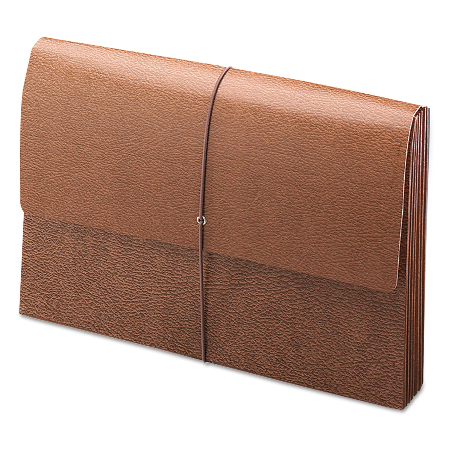 Classic Expanding Wallets with Tear-Resistant Gussets, 3.5" Expansion, 1 Section, Elastic Cord Closure, Legal Size, Redrope -