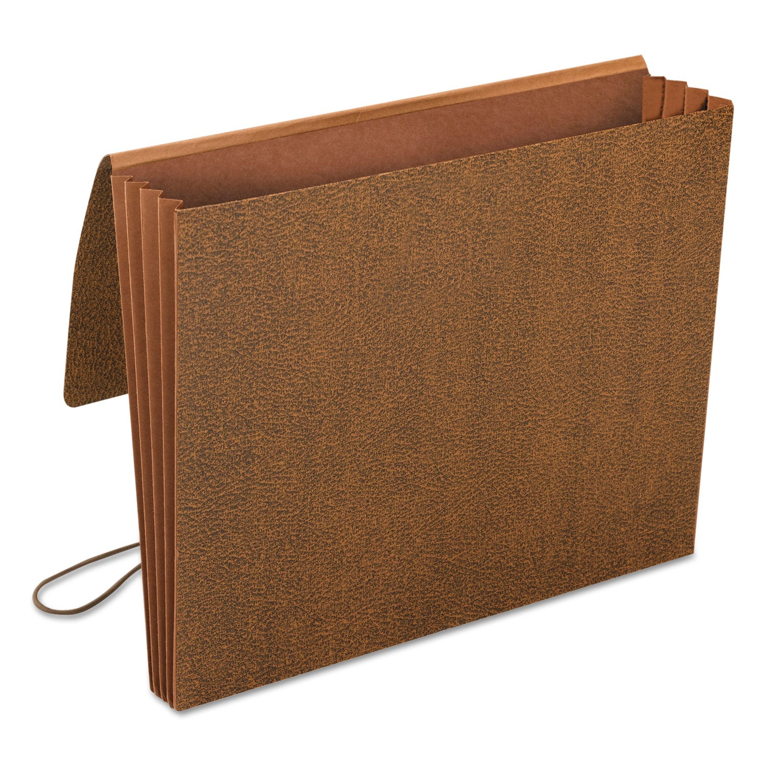 Classic Expanding Wallets, 3.5" Expansion, 1 Section, Elastic Cord Closure, Letter Size, Redrope -