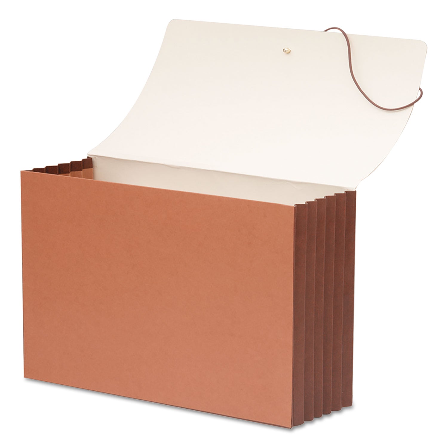 TUFF Expanding Wallets, 5.25" Expansion, 1 Section, Elastic Cord Closure, Legal Size, Redrope -