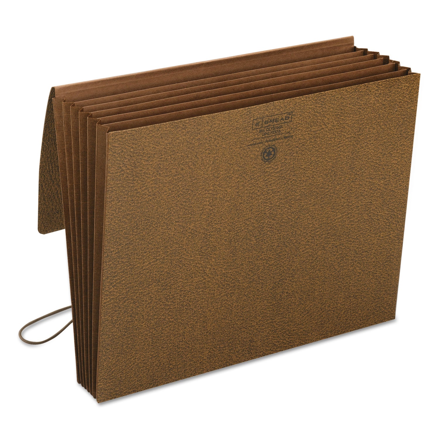 Classic Expanding Partition Wallet with Tyvek-Lined Gusset and Elastic Cord, 5.25" Expansion, 6 Section, Letter Size, Redrope -