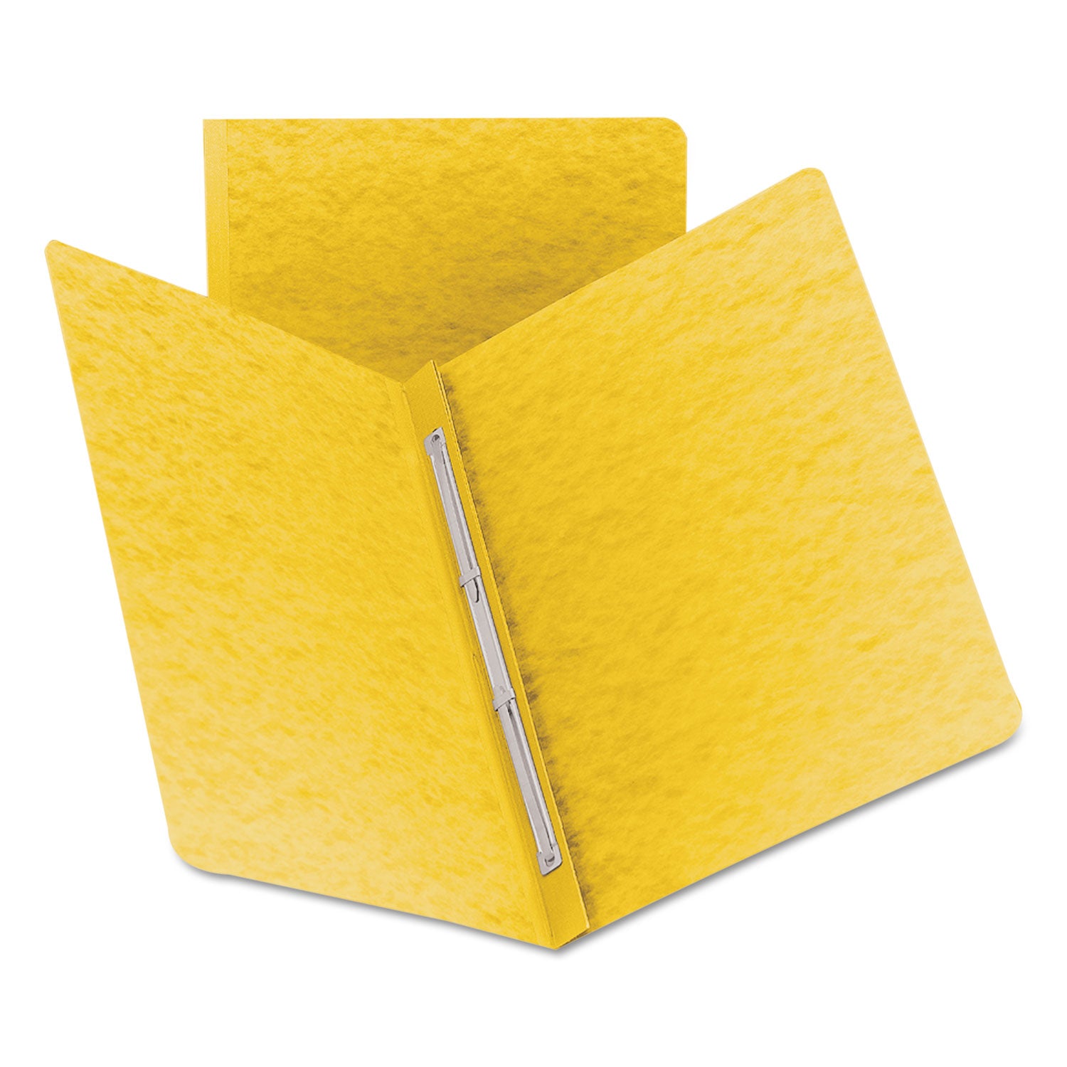 Prong Fastener Premium Pressboard Report Cover, Two-Piece Prong Fastener, 3" Capacity, 8.5 x 11, Yellow/Yellow -