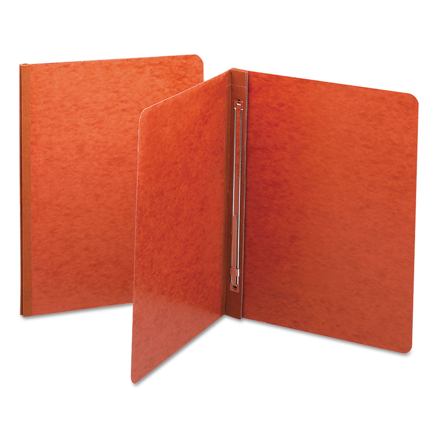 Prong Fastener Premium Pressboard Report Cover, Two-Piece Prong Fastener, 3" Capacity, 8.5 x 11, Red/Red -