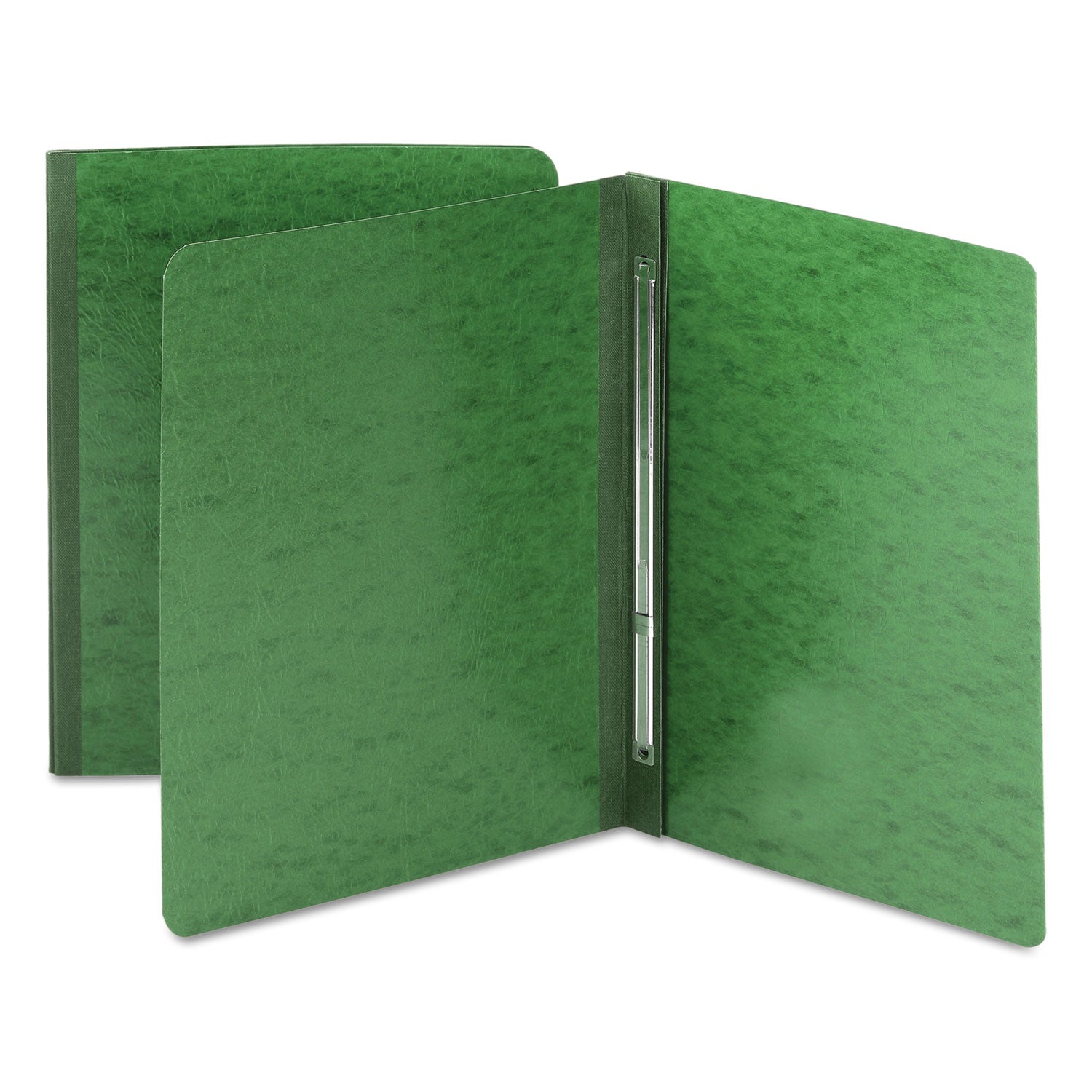 Prong Fastener Premium Pressboard Report Cover, Two-Piece Prong Fastener, 3" Capacity, 8.5 x 11, Green/Green -