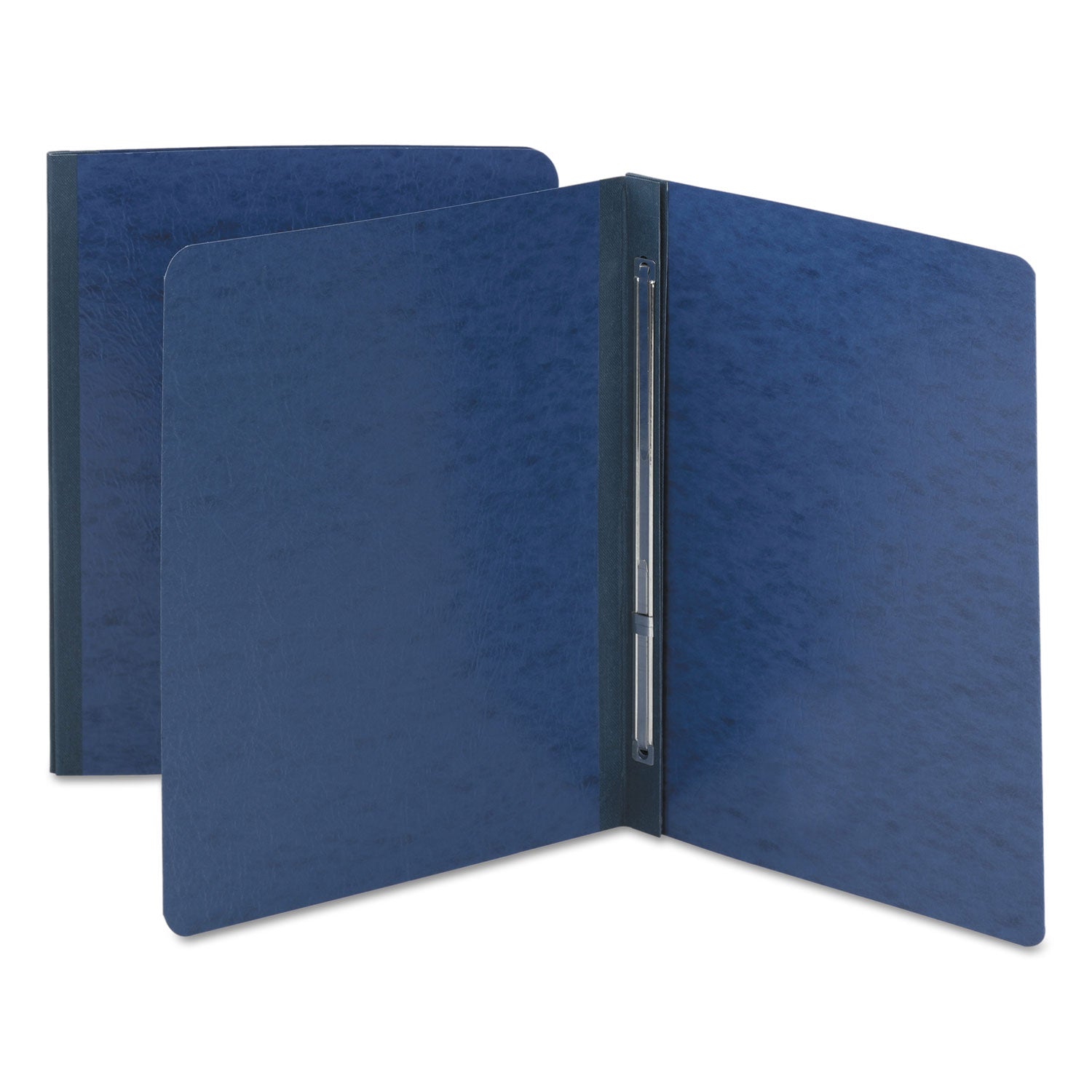 Prong Fastener Pressboard Report Cover, Two-Piece Prong Fastener, 3" Capacity, 8.5 x 11, Dark Blue/Dark Blue -