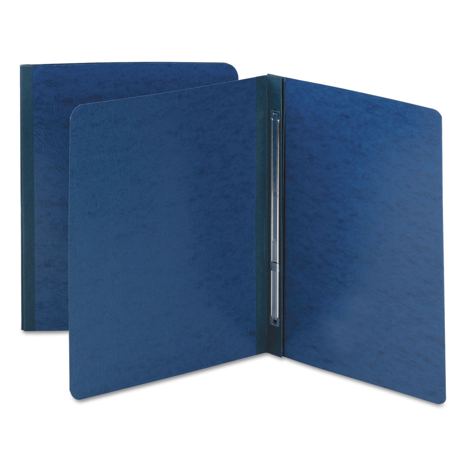 Prong Fastener Premium Pressboard Report Cover, Two-Piece Prong Fastener, 3" Capacity, 8.5 x 11, Dark Blue/Dark Blue -