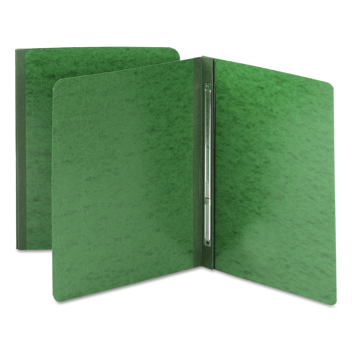 Prong Fastener Pressboard Report Cover, Two-Piece Prong Fastener, 3" Capacity, 8.5 x 11, Green/Green -