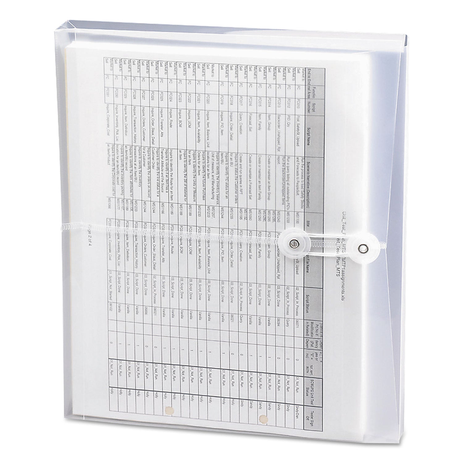 Poly String and Button Interoffice Envelopes, Open-Side (Horizontal), 9.75 x 11.63, Clear, 5/Pack -