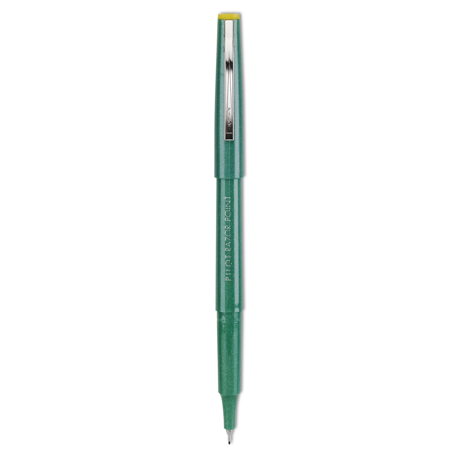 Razor Point Fine Line Porous Point Pen, Stick, Extra-Fine 0.3 mm, Green Ink, Green Barrel, Dozen -