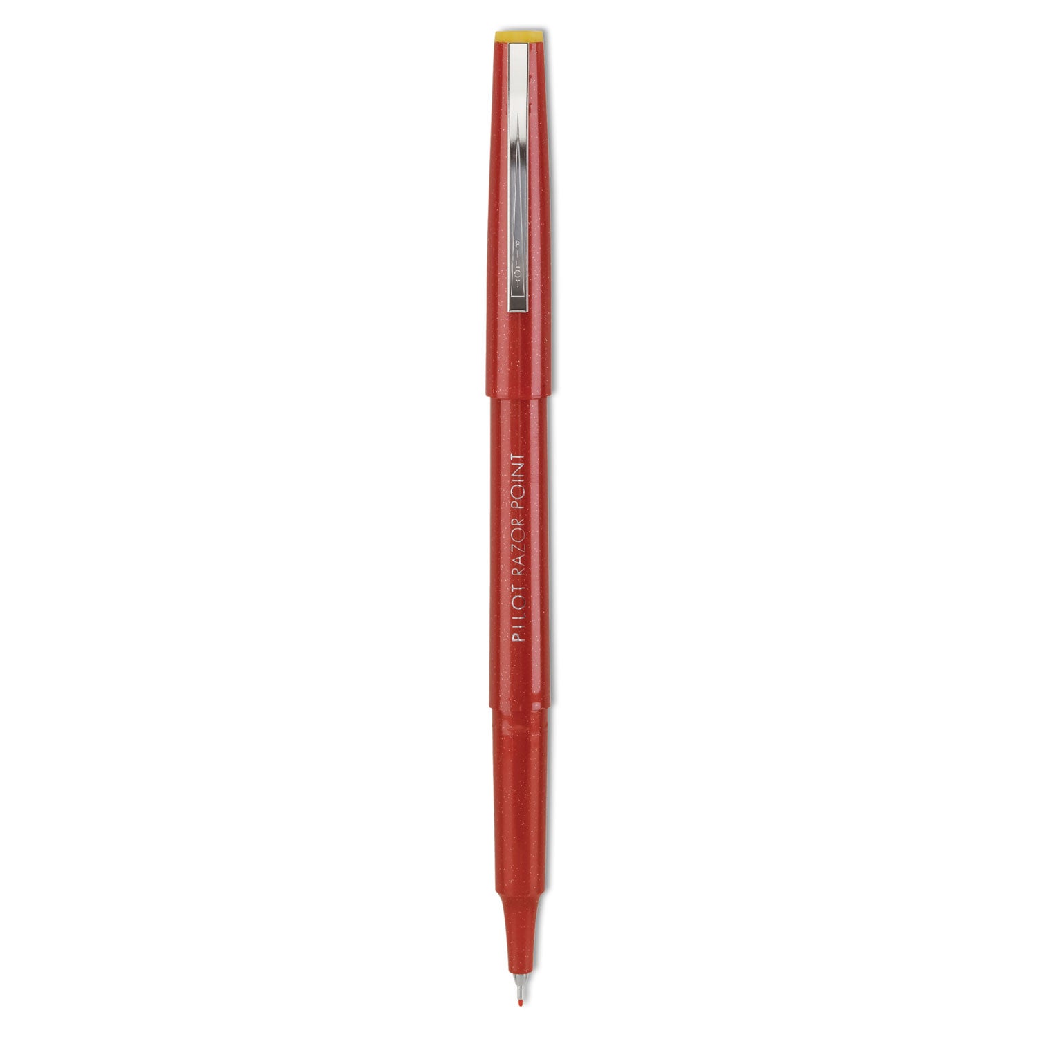 Razor Point Fine Line Porous Point Pen, Stick, Extra-Fine 0.3 mm, Red Ink, Red Barrel, Dozen -