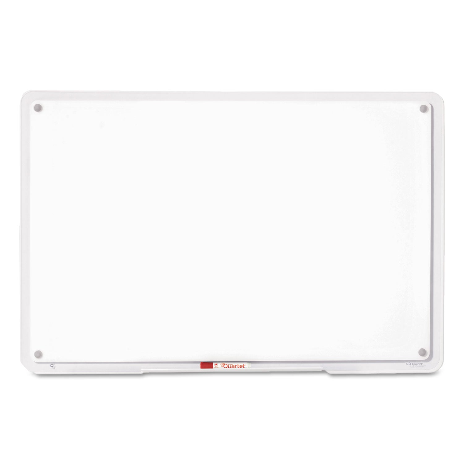 iQ Total Erase Translucent-Edge Board, 11 x 7, White Surface, Clear Plastic Frame -