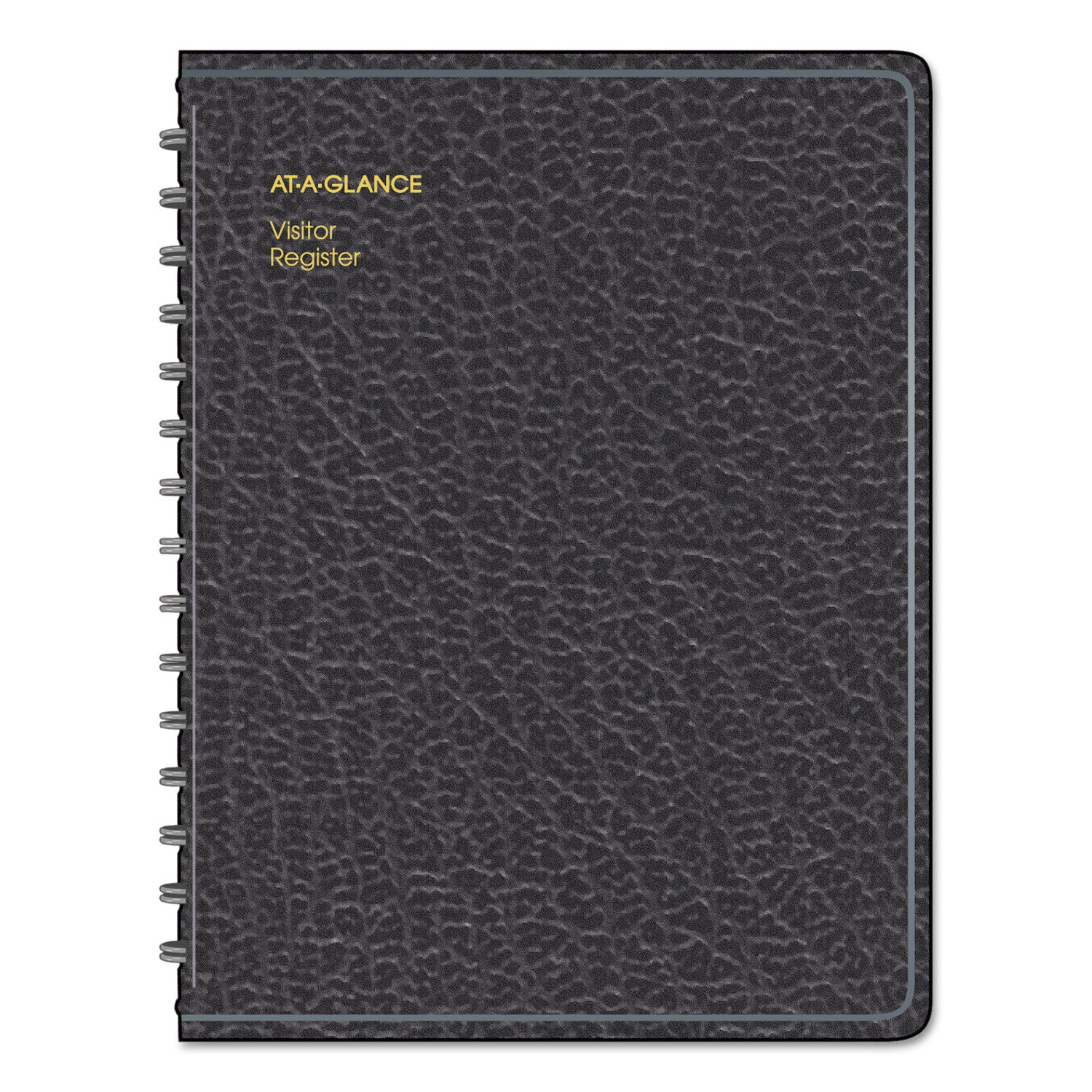 Visitor Register Book, Black Cover, 10.88 x 8.38 Sheets, 60 Sheets/Book -