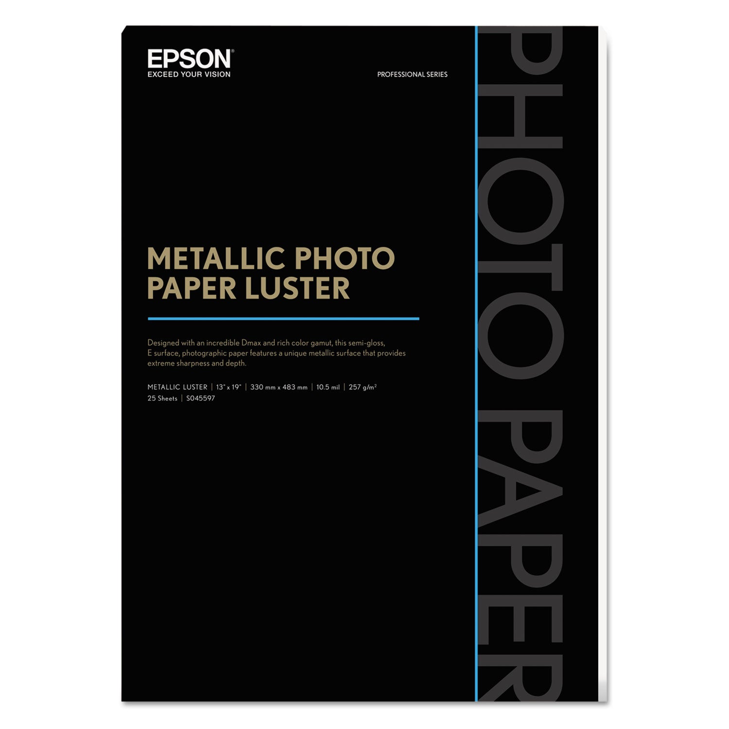 professional-media-metallic-luster-photo-paper-55-mil-13-x-19-white-25-pack_epss045597 - 1