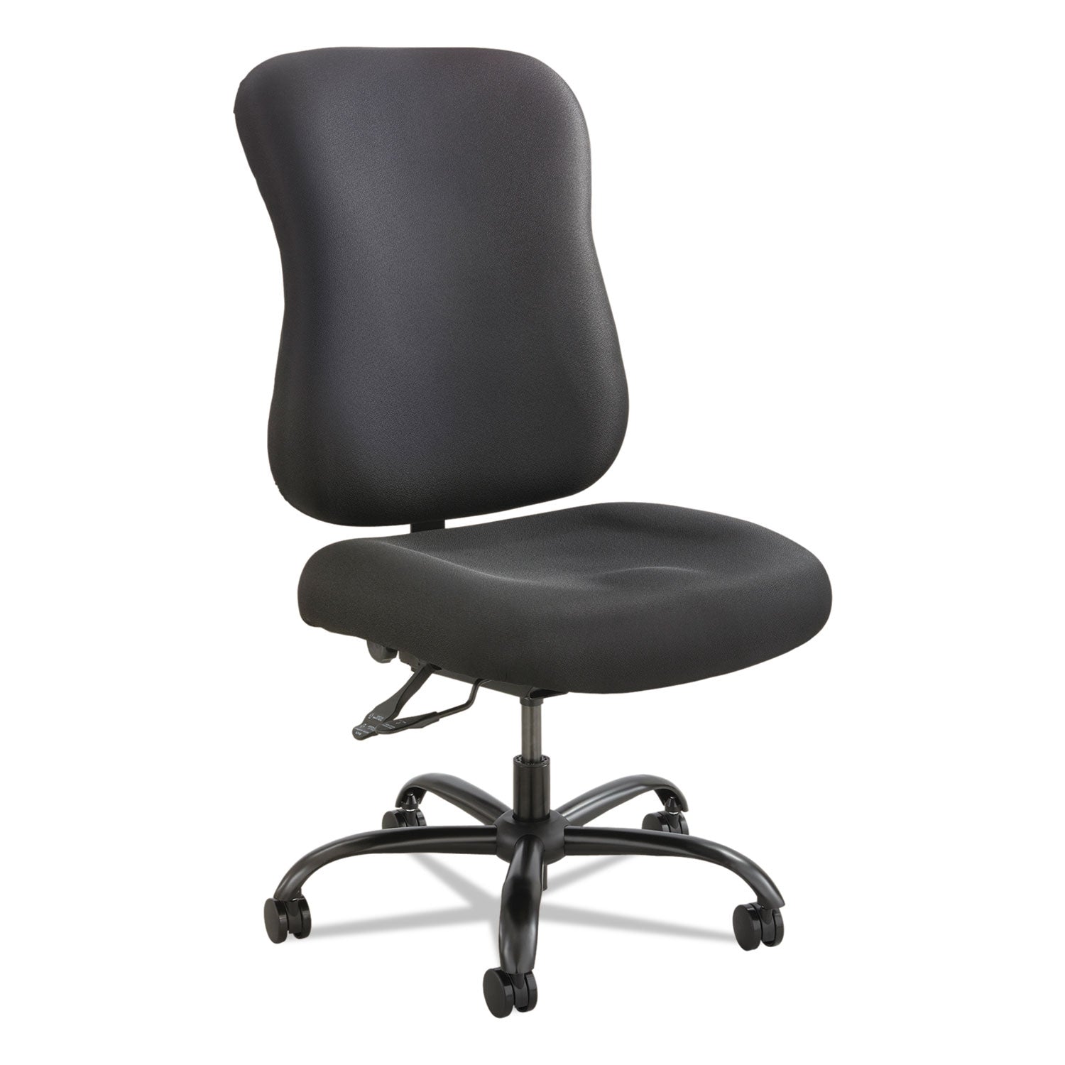Optimus High Back Big and Tall Chair, Fabric, Supports Up to 400 lb, 19" to 22" Seat Height, Black -