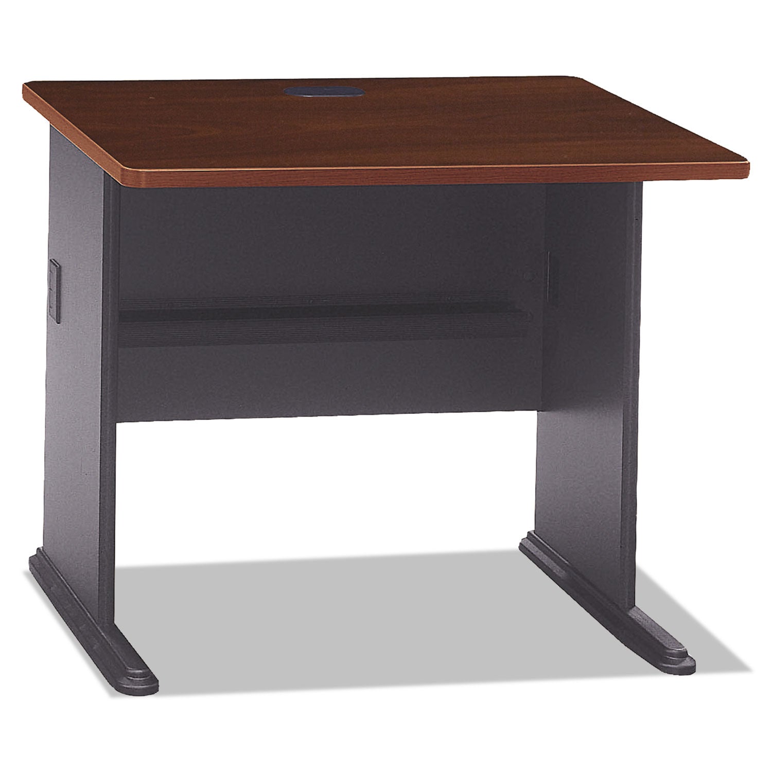 Bush - Series A Workstation Desk, 36w x 26-7/8d x 29-7/8h, Hansen Cherry/Galaxy, Sold as 1 EA - 1