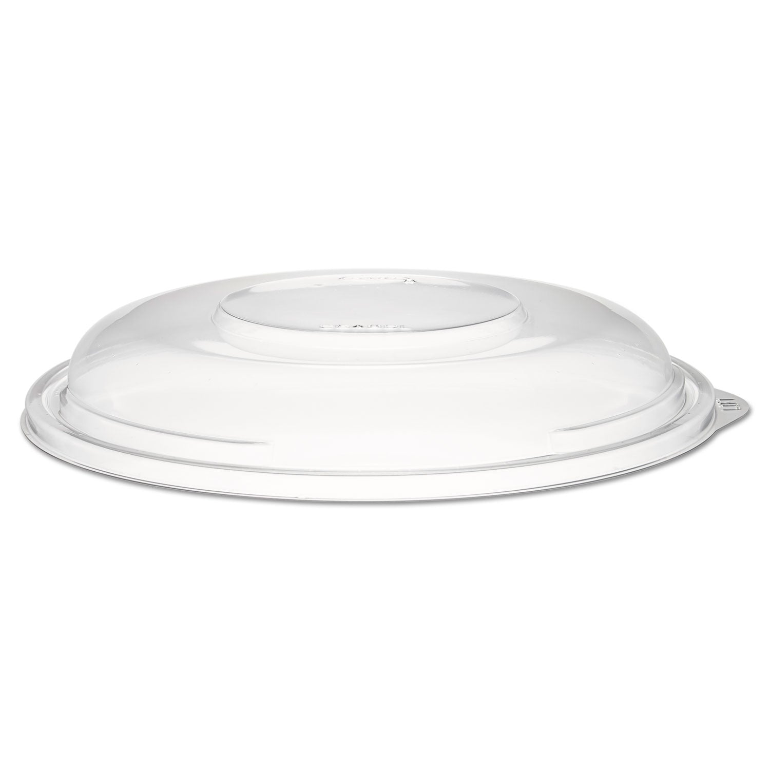 PresentaBowls Clear Dome Lids, 7.3 Diameter x 1.1 h, Clear, Plastic, 63 Lids/Bag, 4 Bags/Carton -