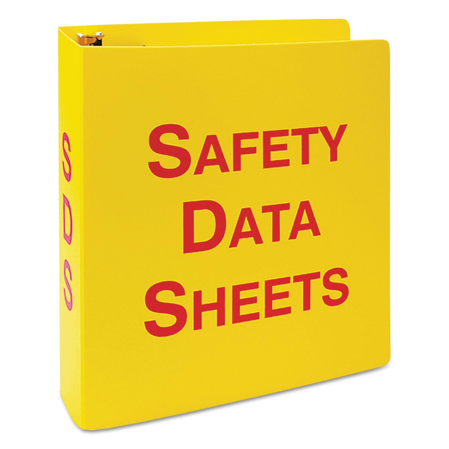 GHS SDS Binder, 3 Rings, 2.5" Capacity, 11 x 8.5, Yellow/Red -